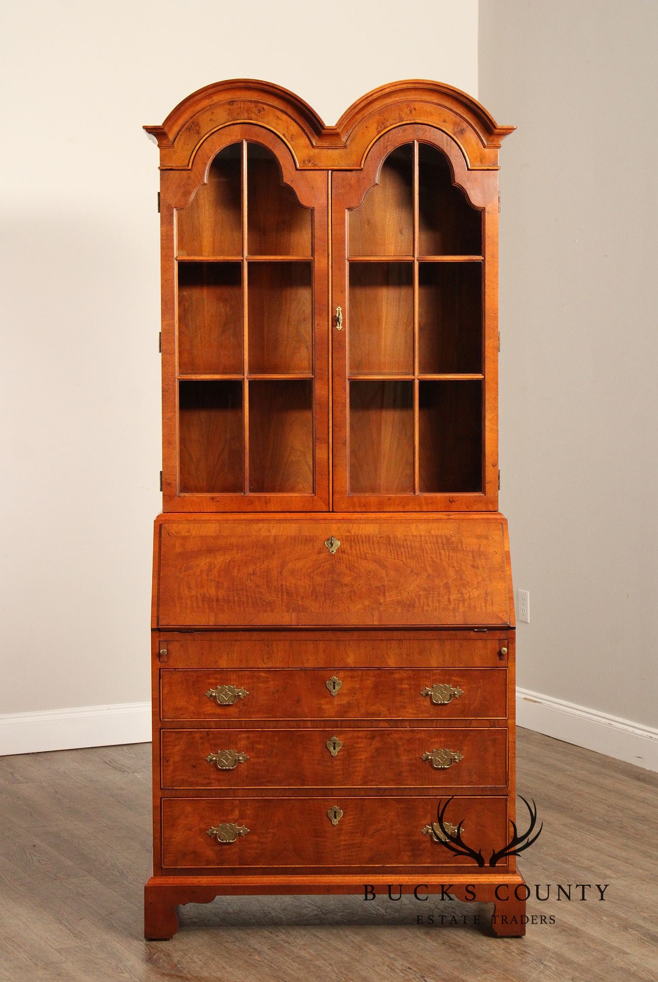 Henredon 'Folio 10' Walnut Secretary Bookcase