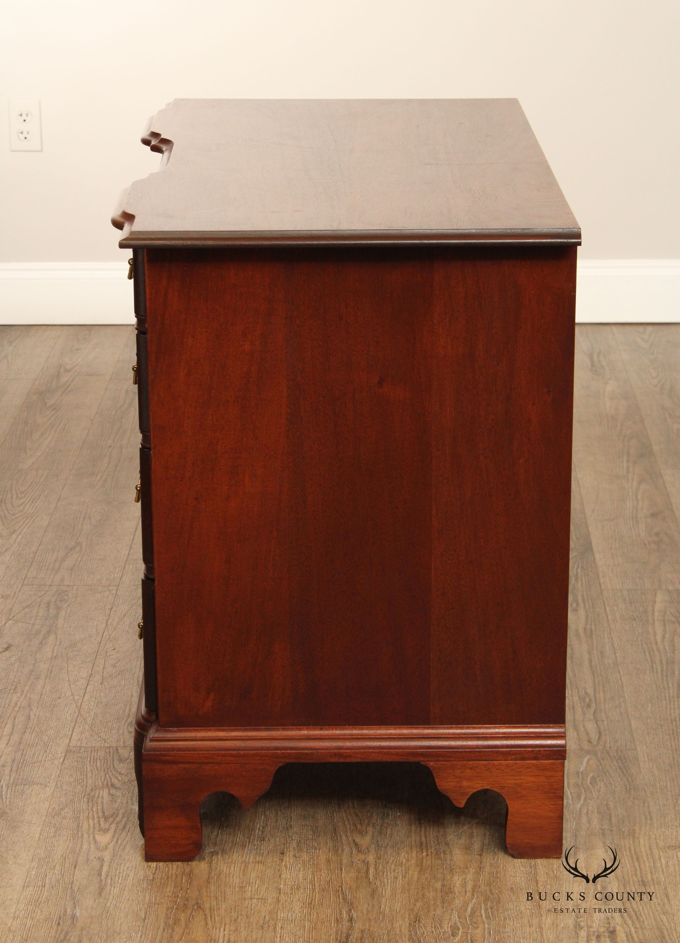 Chippendale Style Custom Crafted Mahogany Blockfront Chest