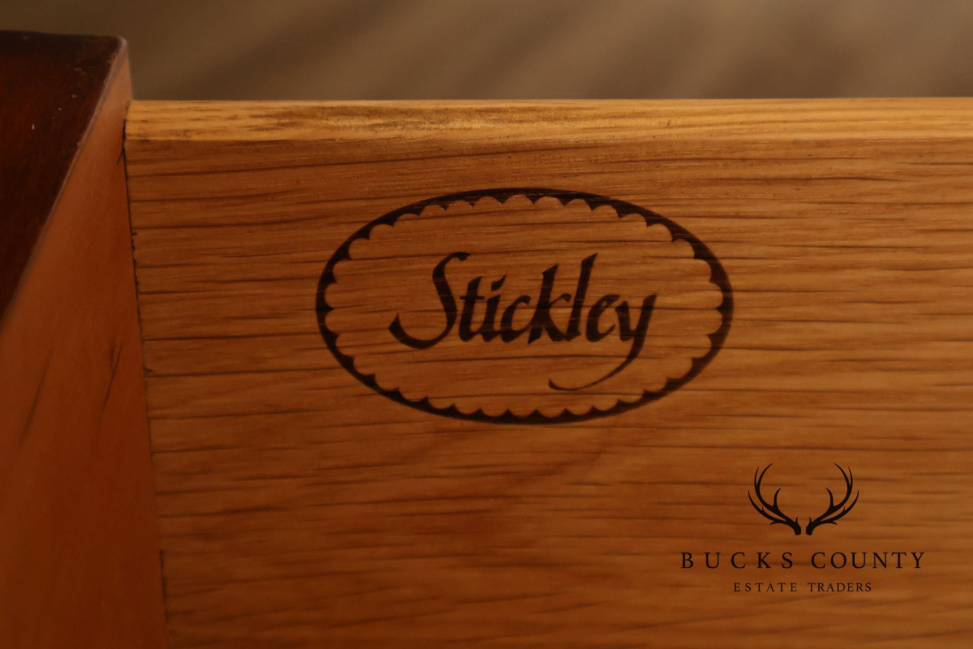 Stickley Directore Style Cherry And Ebonized Chest Of Drawers
