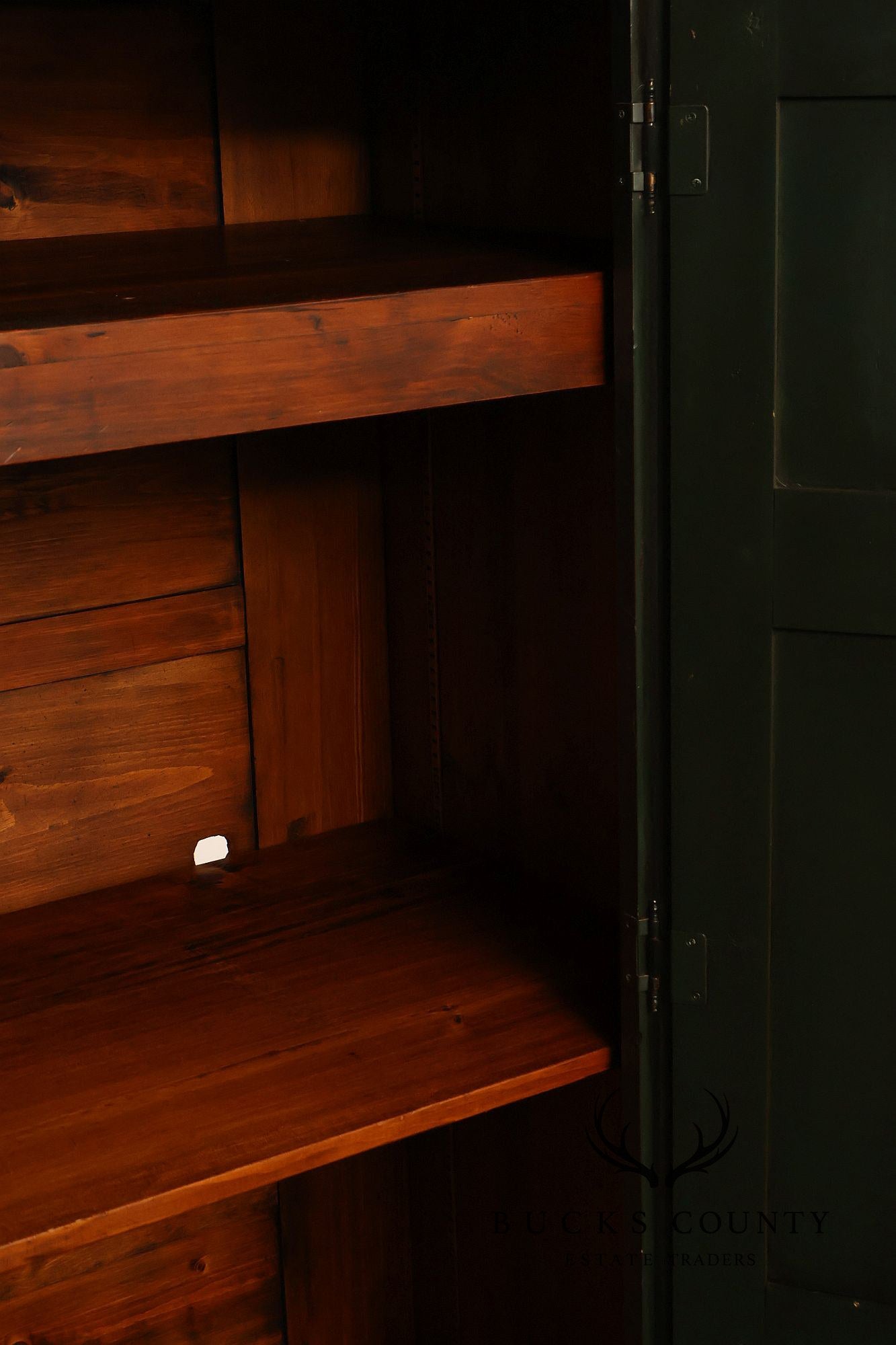 American Country Primitive Style Painted Linen Cabinet