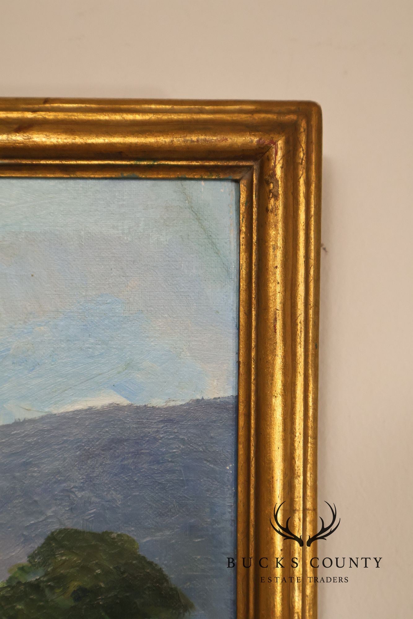 Alice Weed Framed Oil Painting, New England Farmstead