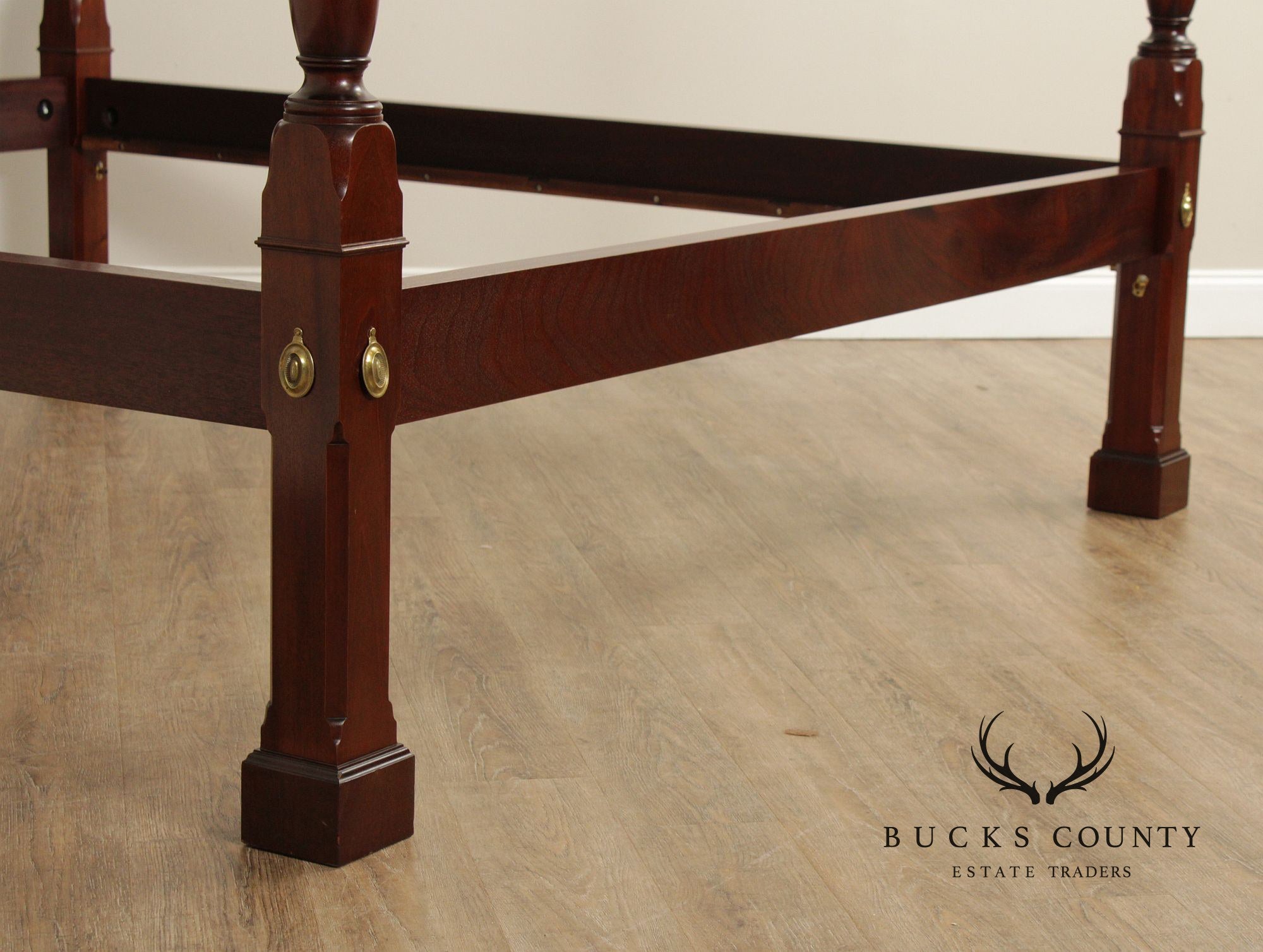 Custom Quality Federal Style Carved Mahogany California King  Poster Bed Frame