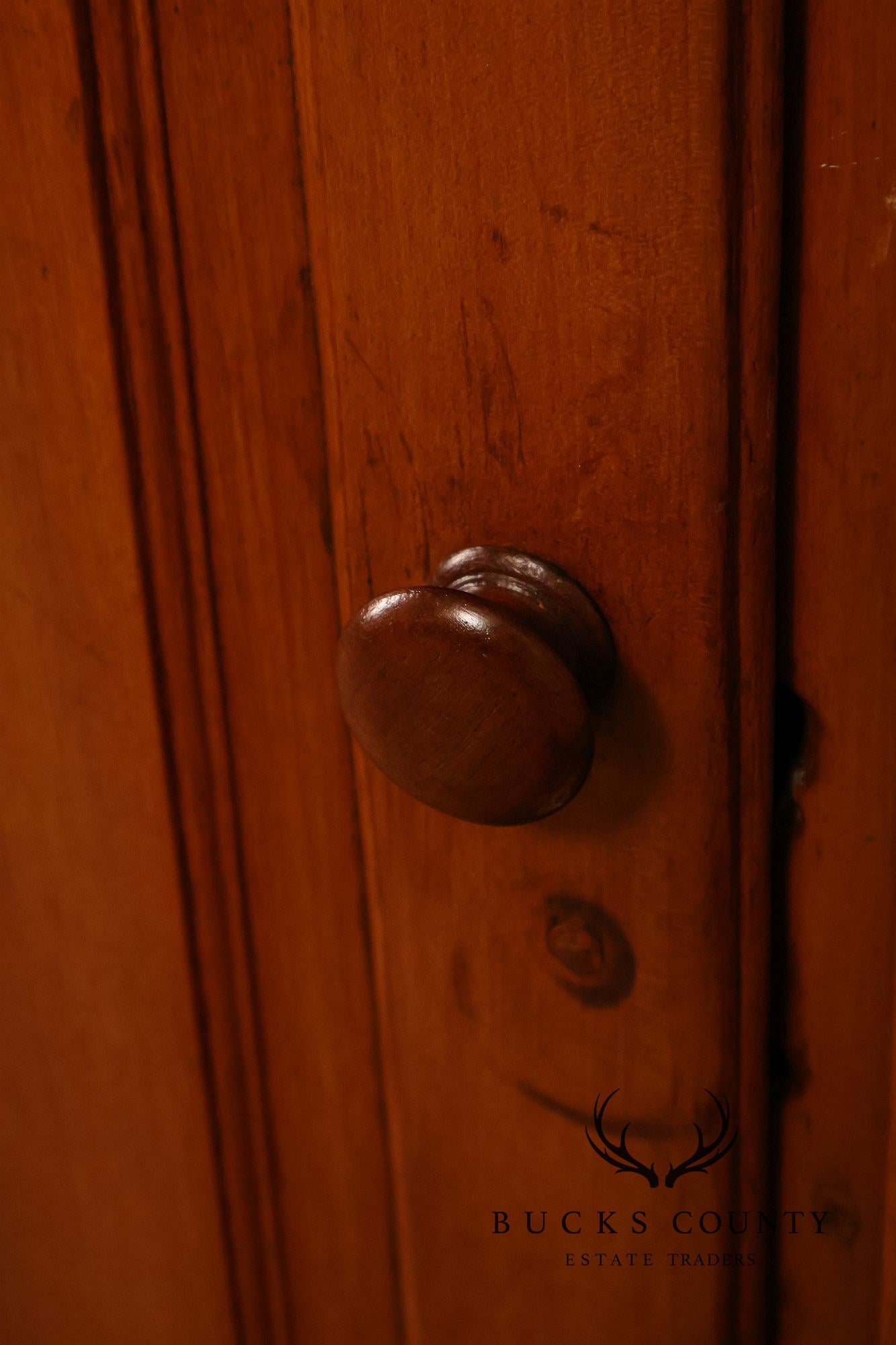 Antique Primitive Pine Single Door Corner Cabinet