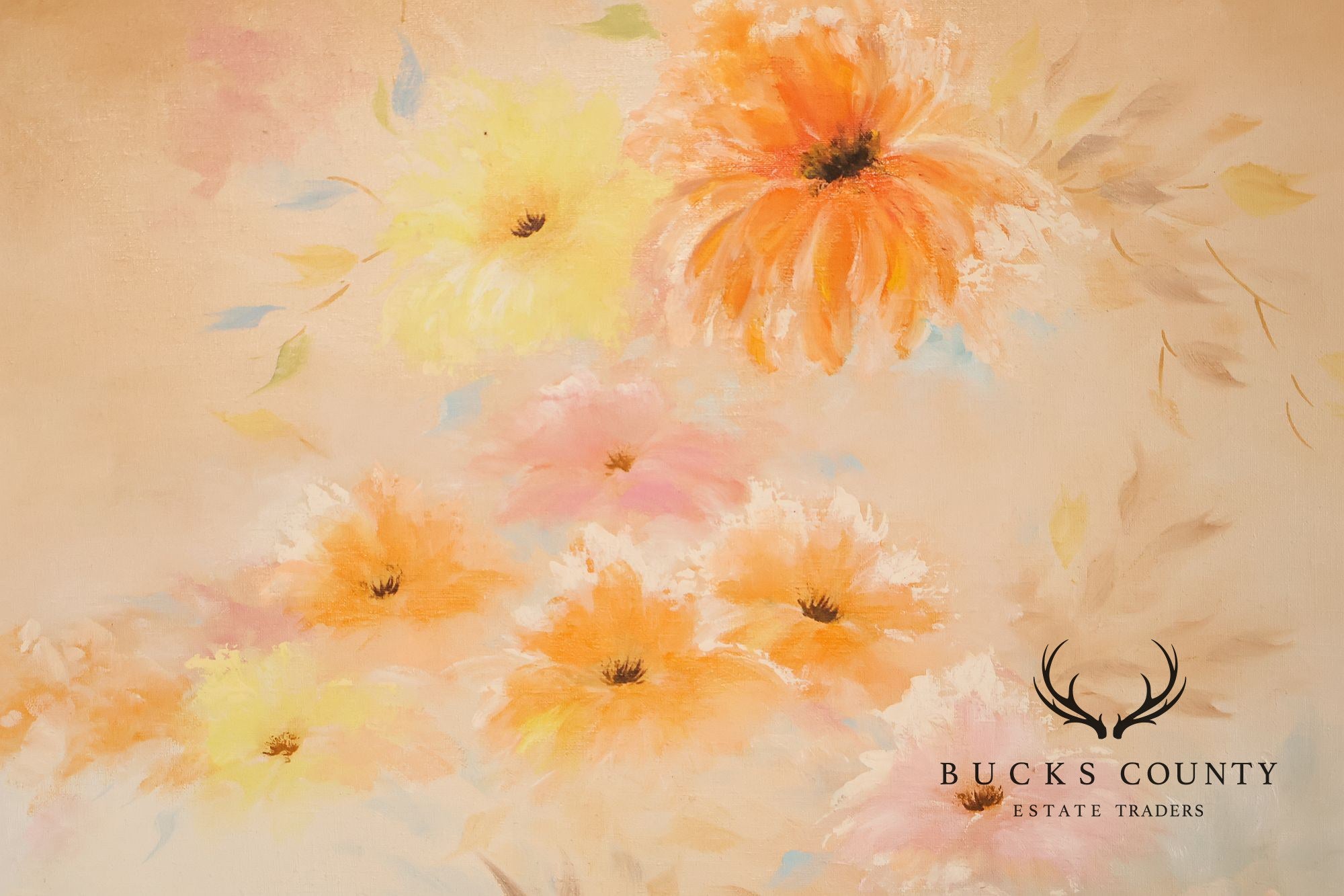 Shirley Fleming Large Floral Oil Painting