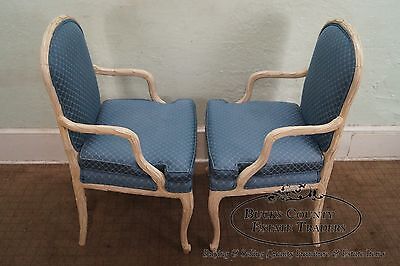 Quality Pair of Faux Naturalistic Carved Arm Chairs (A)