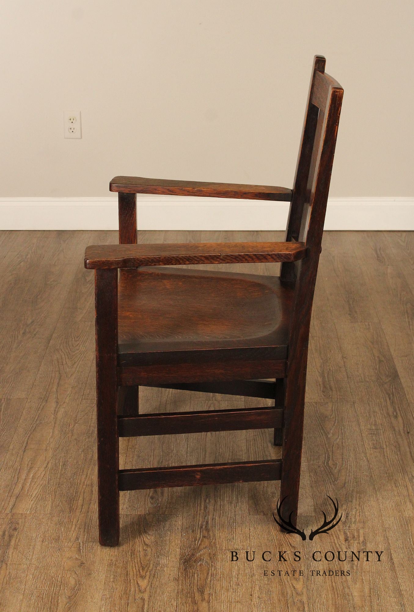 Antique Stickley Brothers Mission Oak Armchair