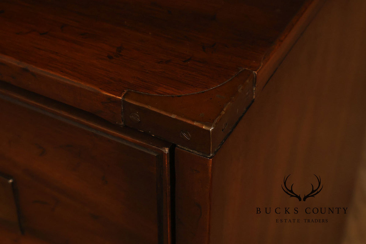 Heritage Campaign Style Walnut Nightstand