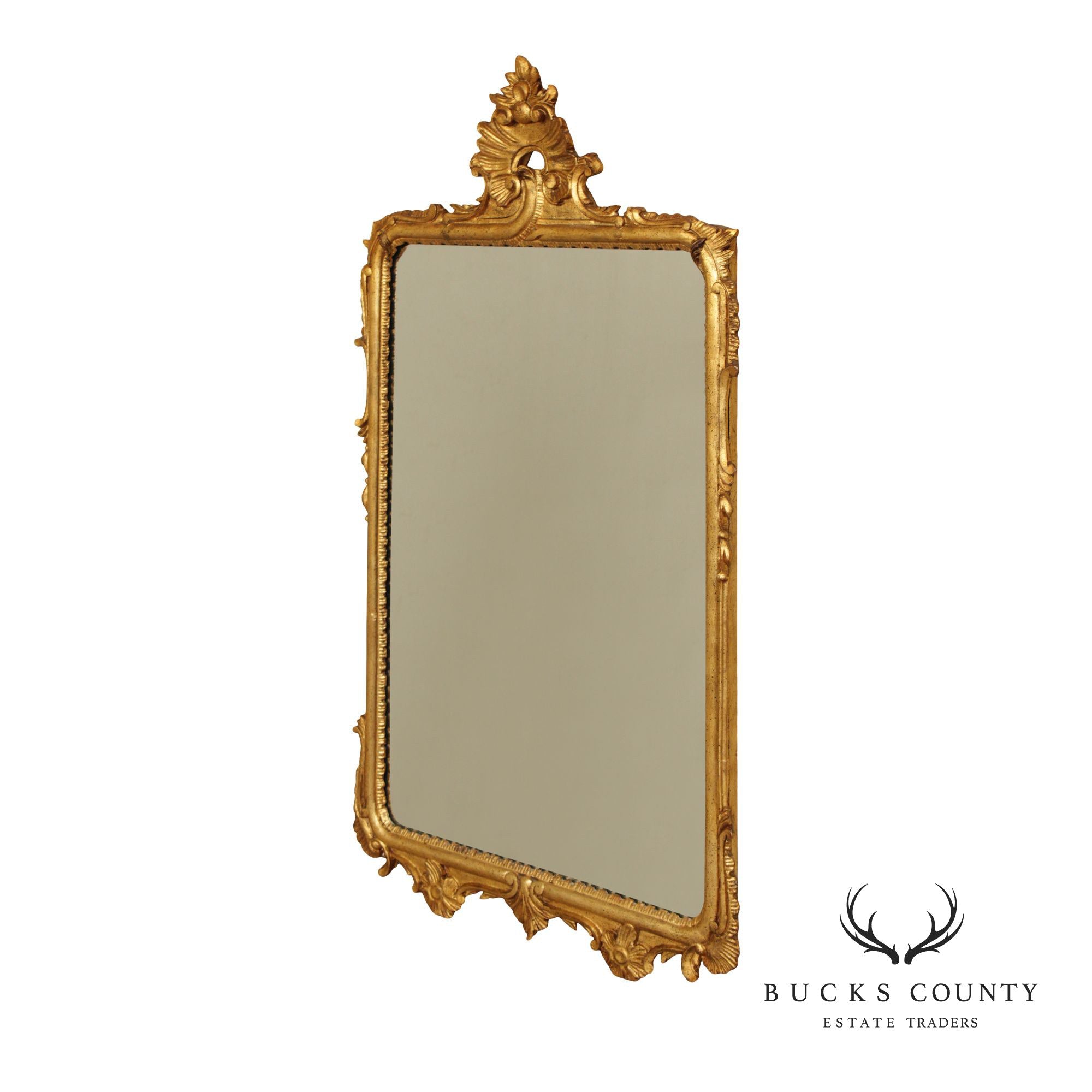 Vintage Italian Carved Giltwood Wall Mirror