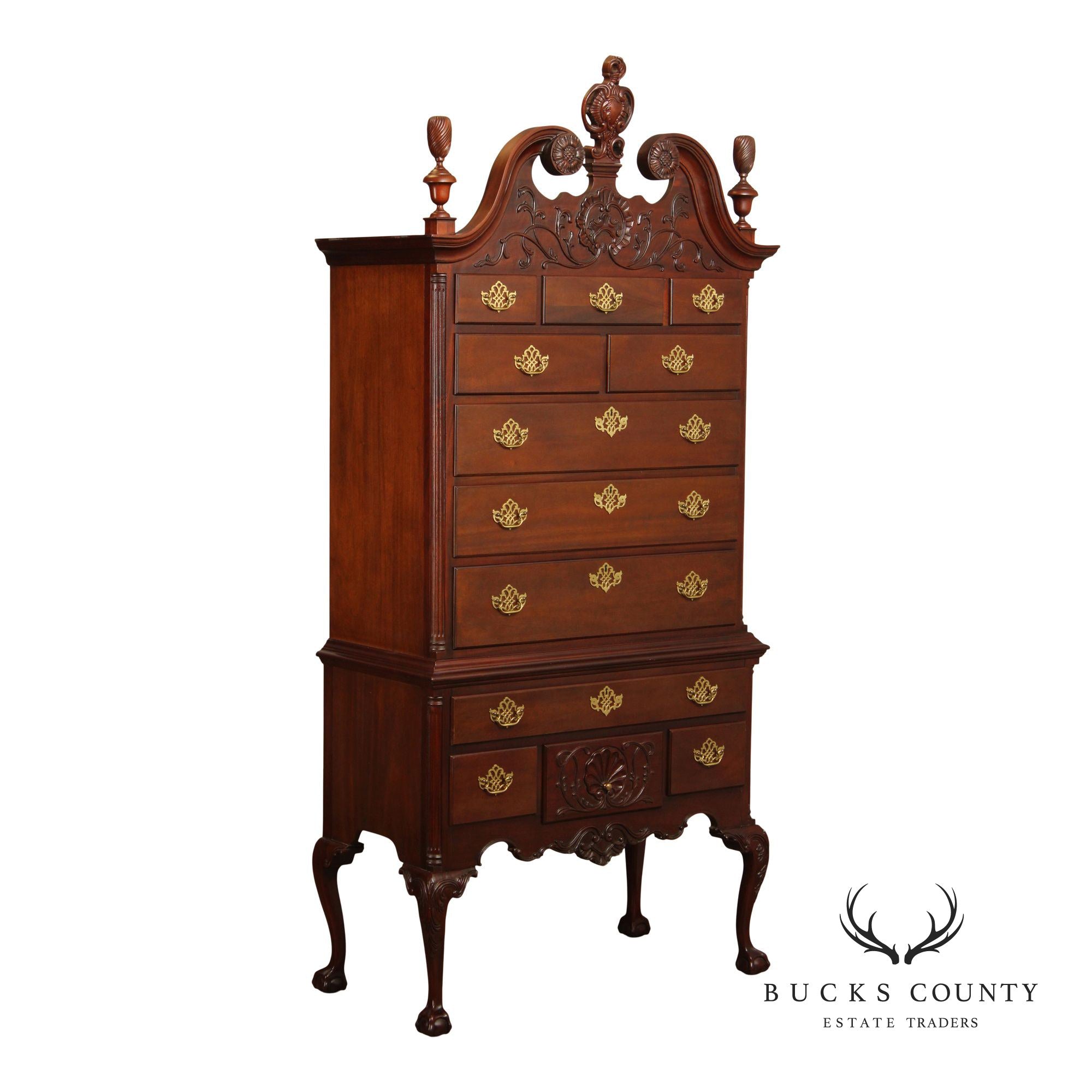 Councill Craftsmen Chippendale Style Mahogany Highboy