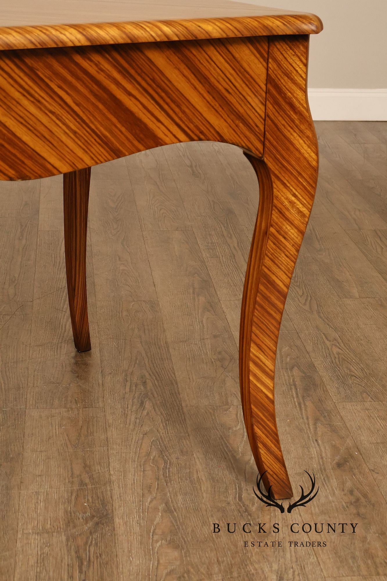 William Switzer Louis XV Zebrawood Bureau Plat Writing Desk