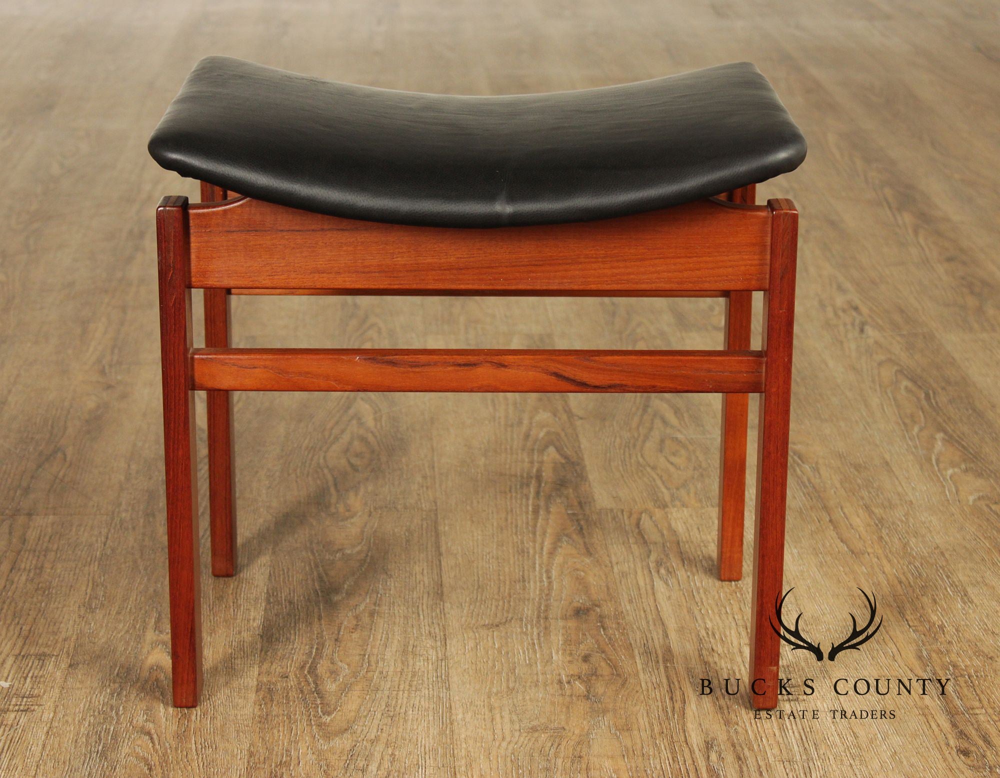 Mid Century Danish Teak Floating Seat Stool By Inger Klingenberg For France & Søn