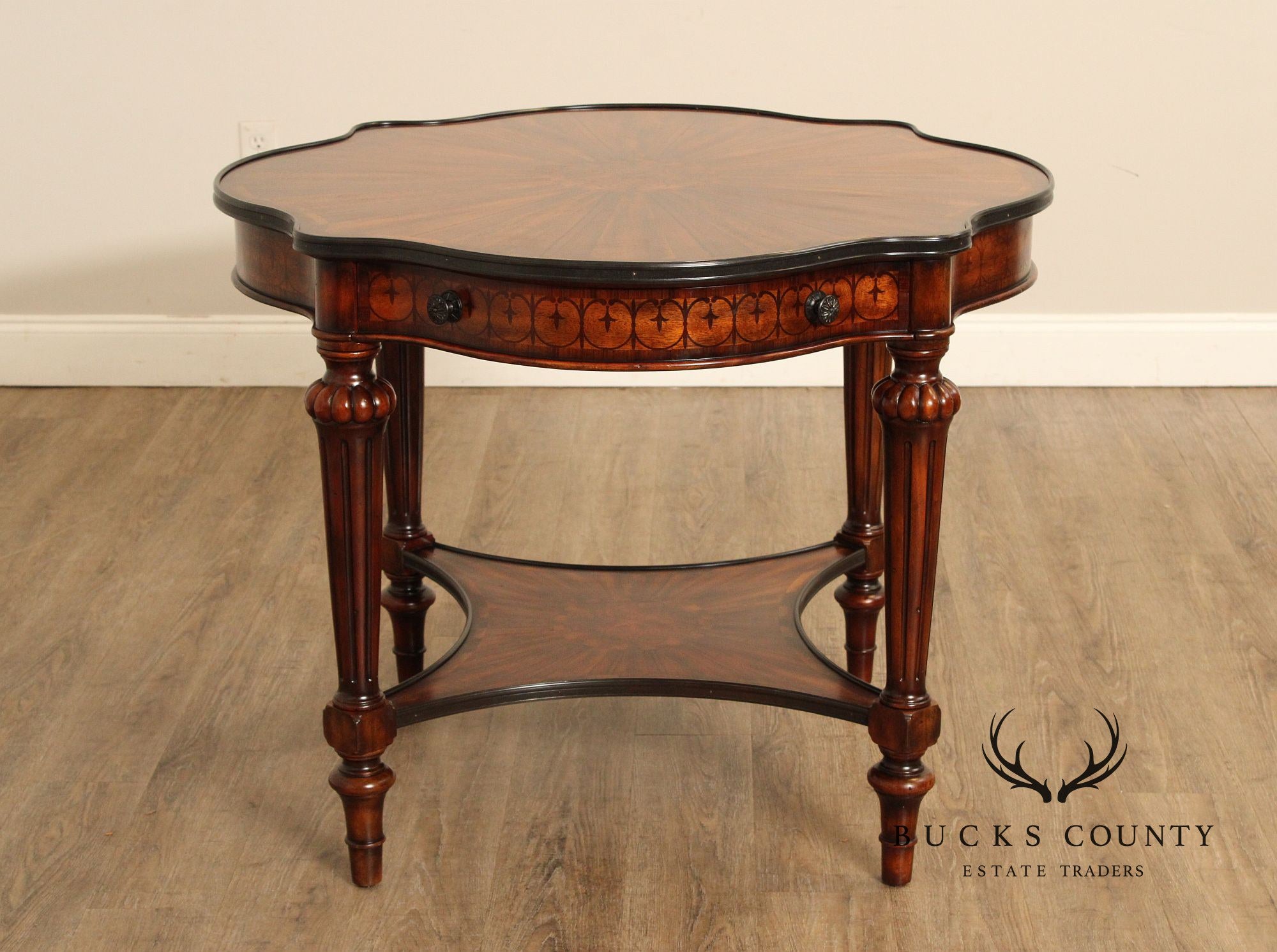 Theodore Alexander Italian Regency Style Inlaid Center Table