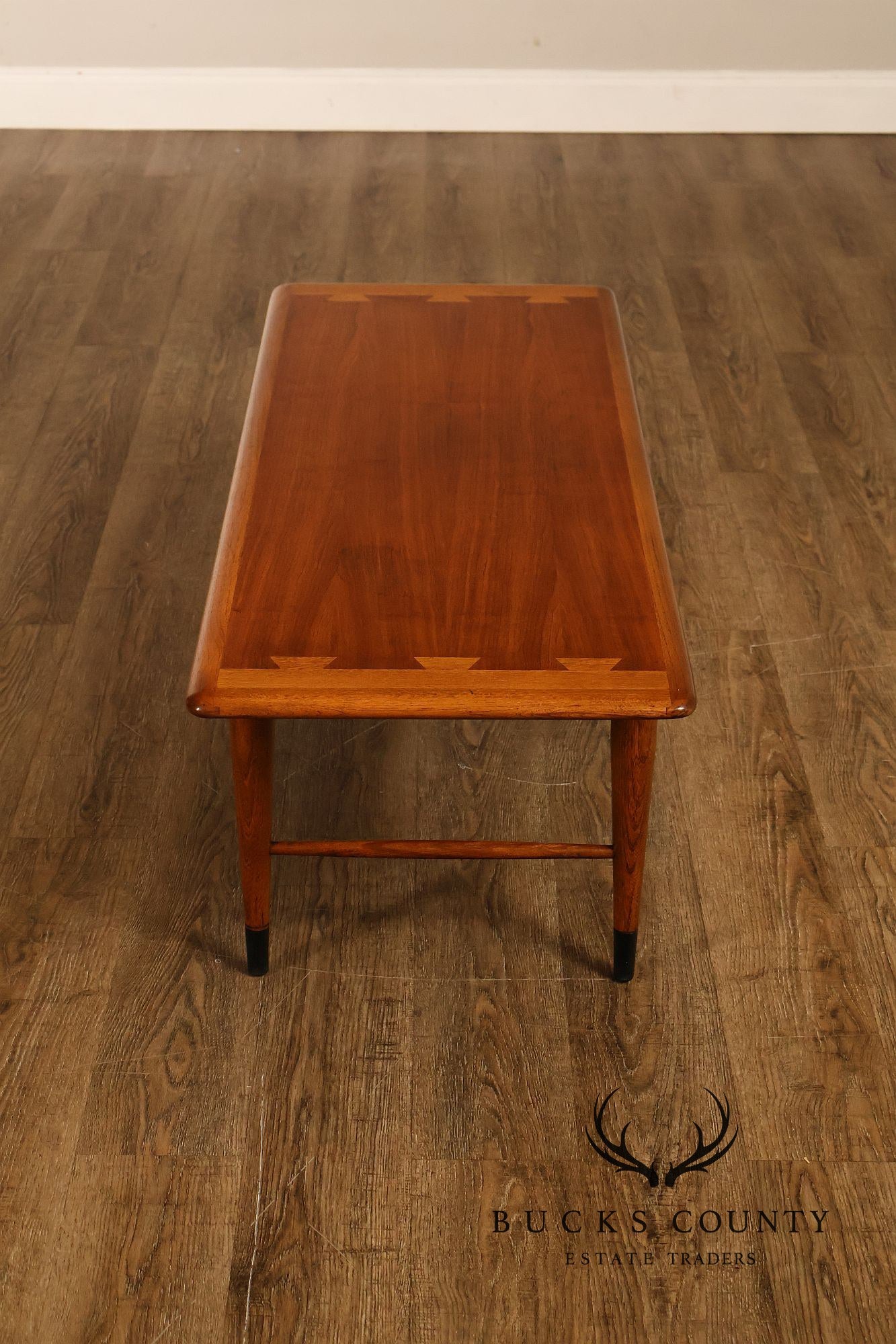 Lane Acclaim Mid Century Modern Walnut Single Drawer Rectangular Coffee Table