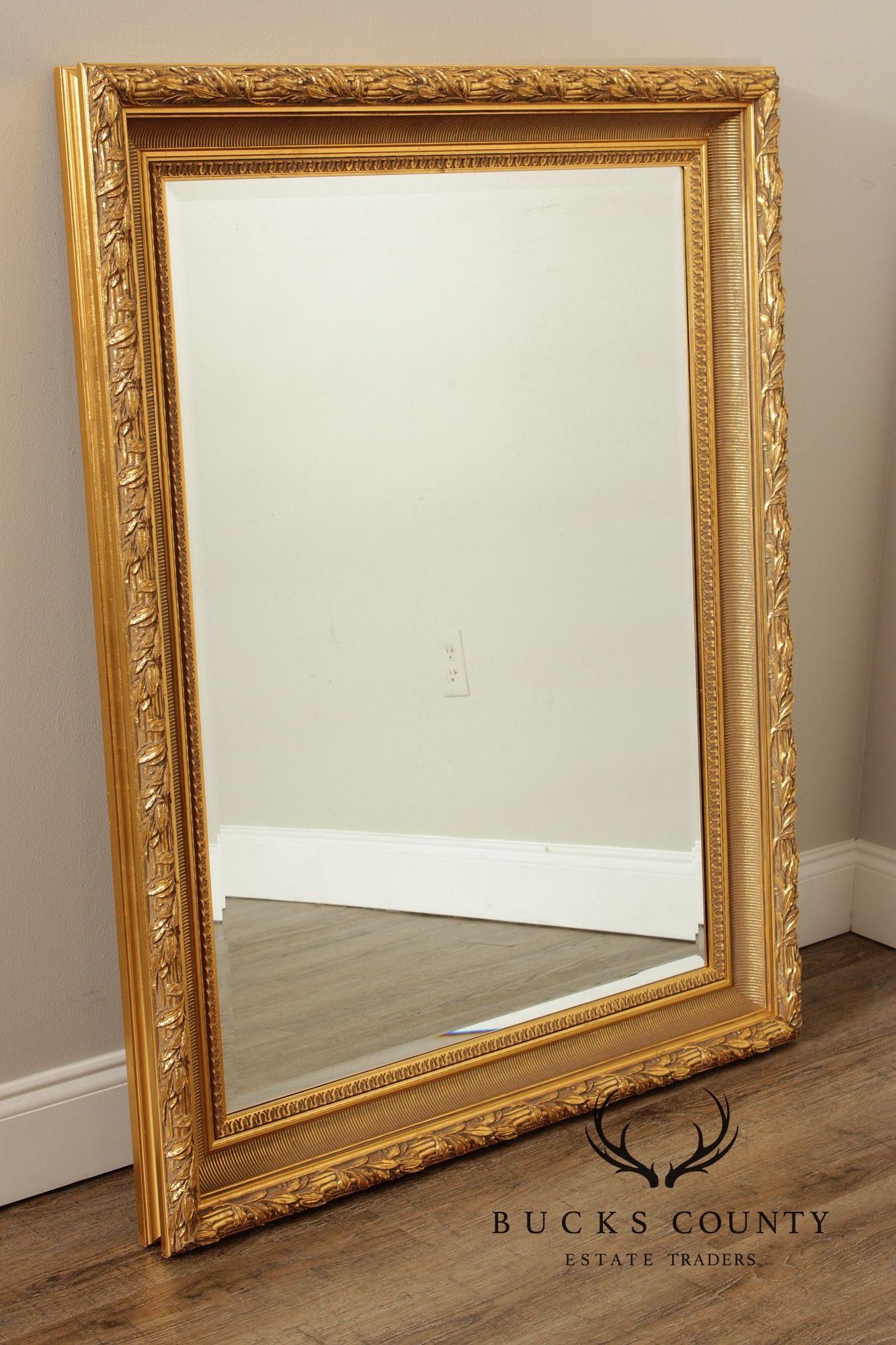 LaBarge Large Gold Frame Wall Mirror