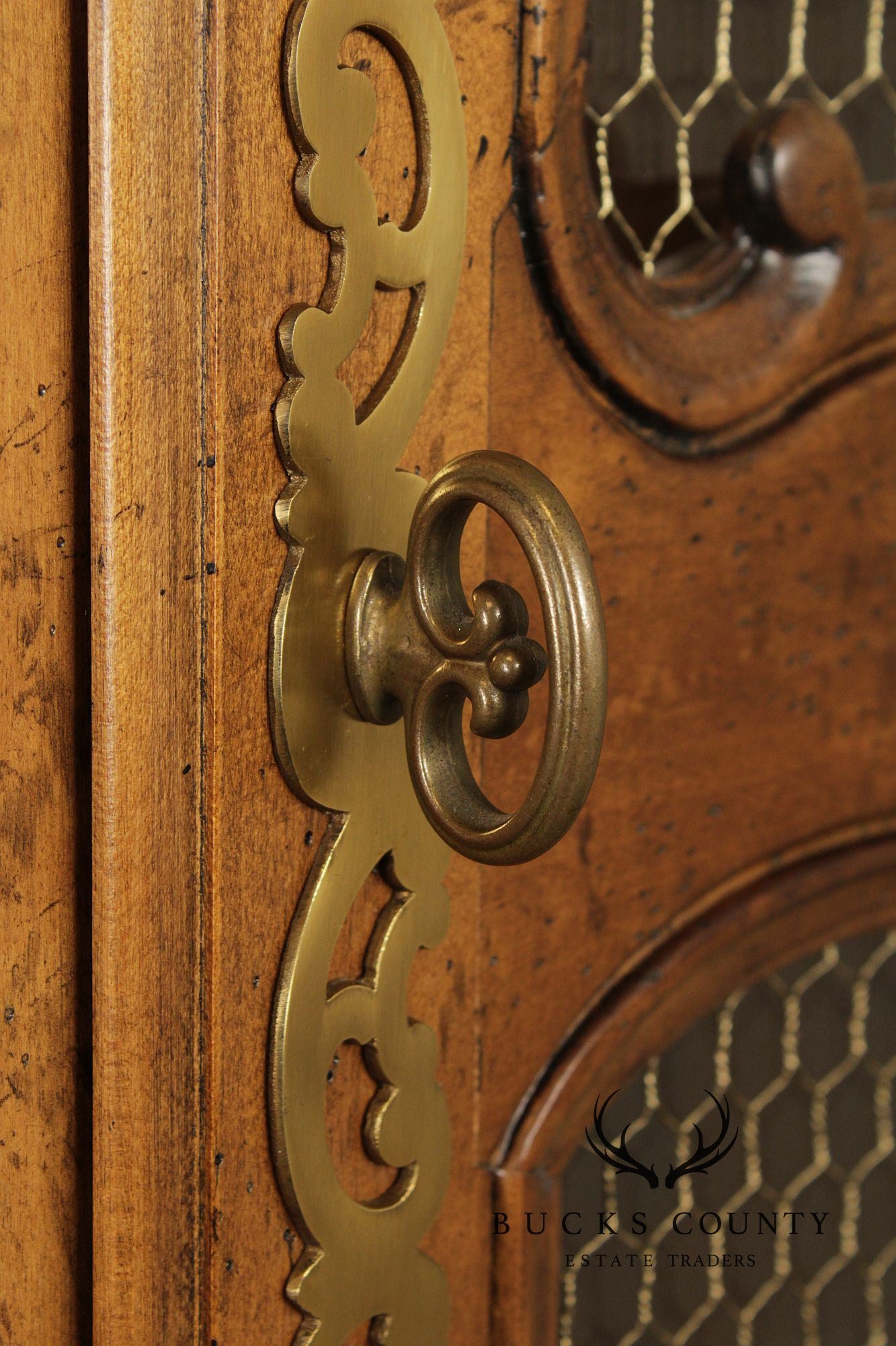 Henredon French Country Style Monumental Bookcase Cabinet