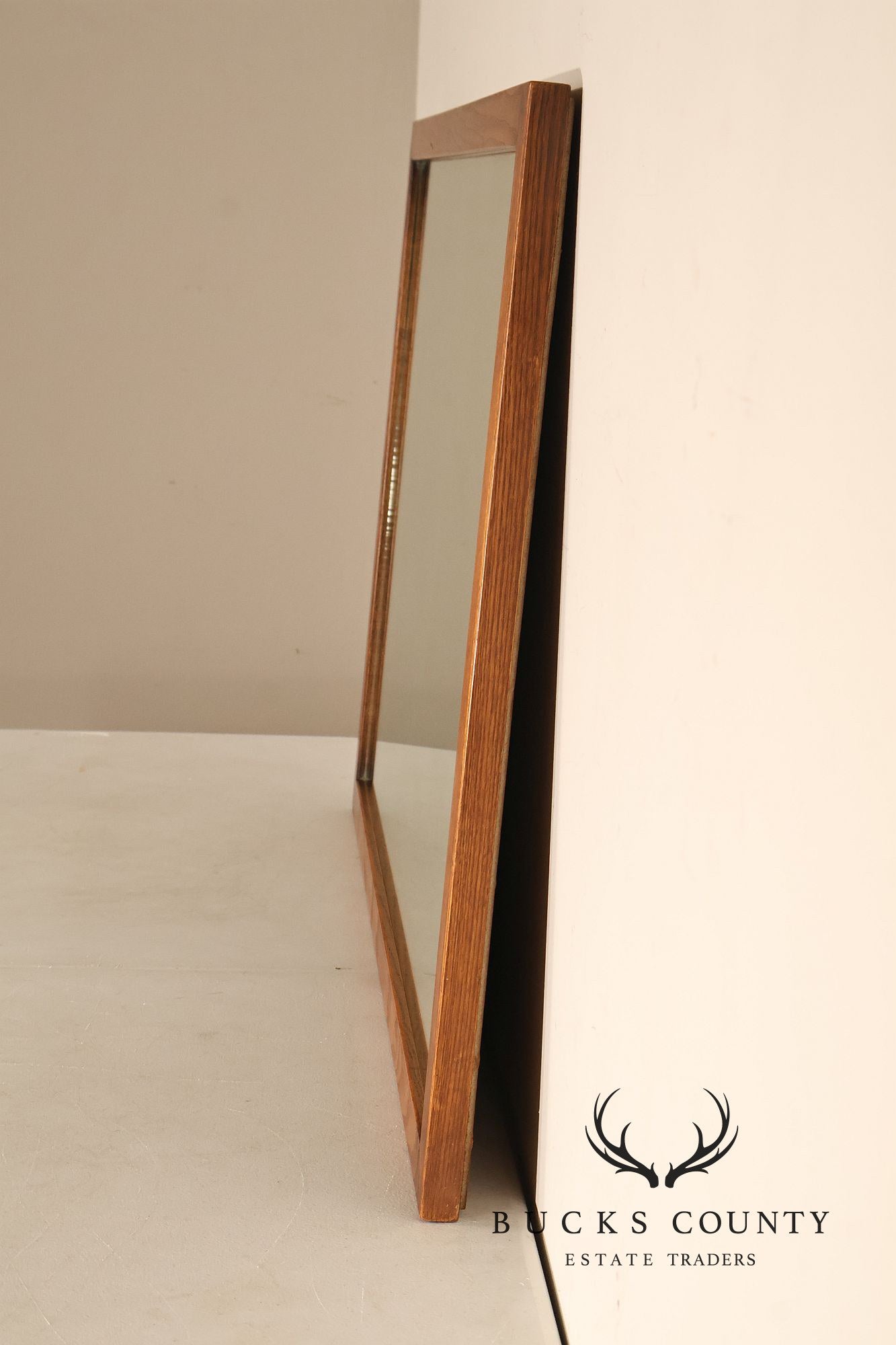 Carolina Mirror Co. Mid Century Modern Walnut Frame Mirror