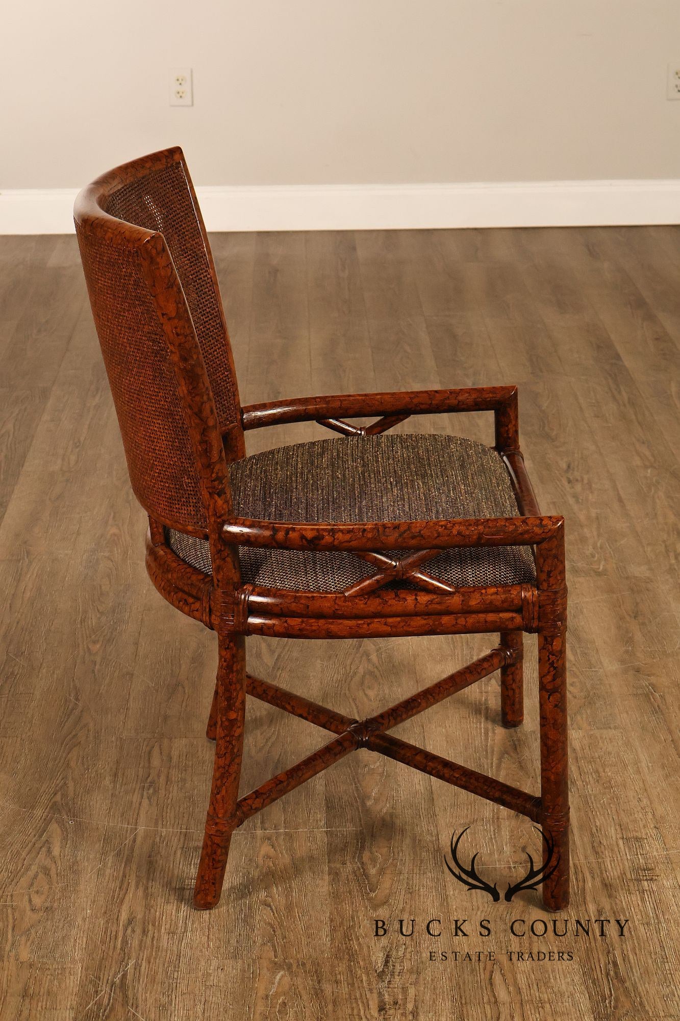 Ficks Reed Set of Four Woven Rattan Dining Chairs
