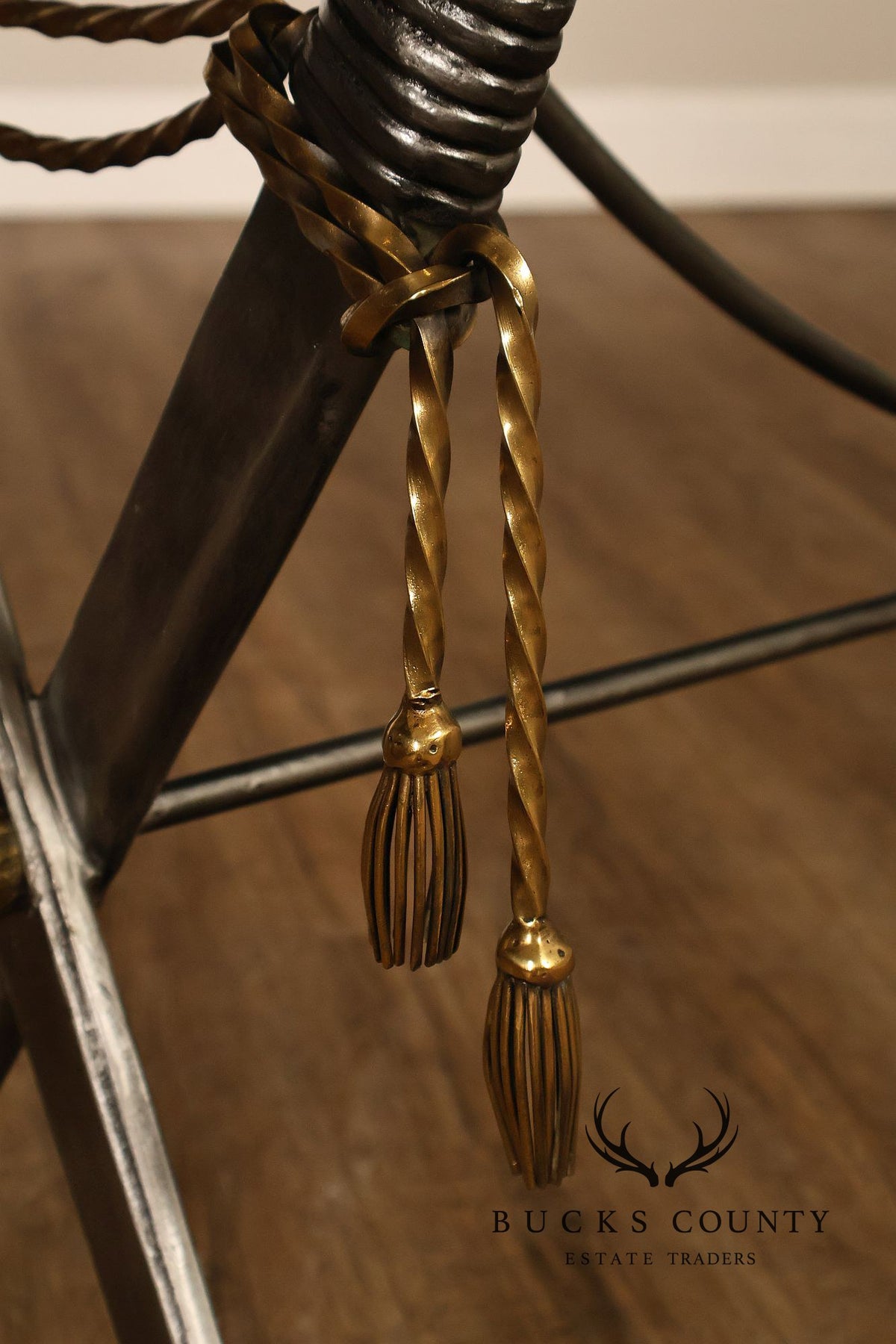 Maitland Smith Leather Top Sword Console