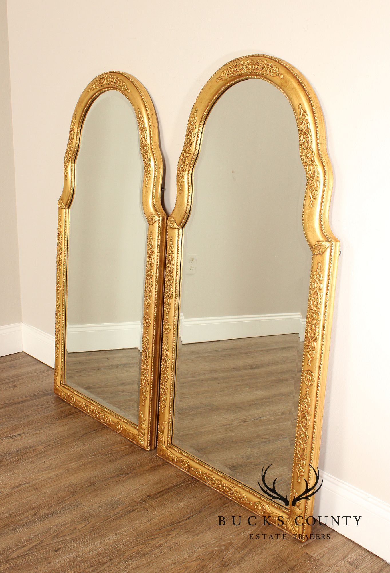 Chelsea House Pair of 'Carlton' Giltwood Wall Mirrors