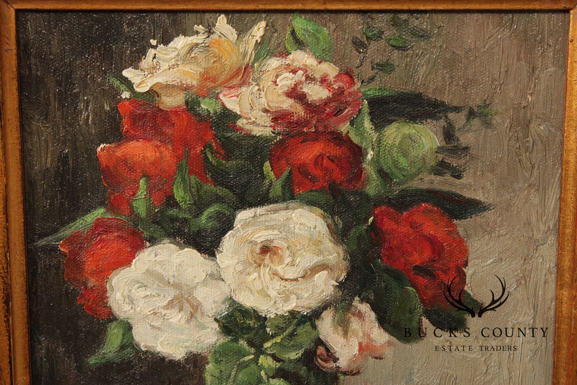 Jully Minno Framed Oil Painting, Rose Bouquet