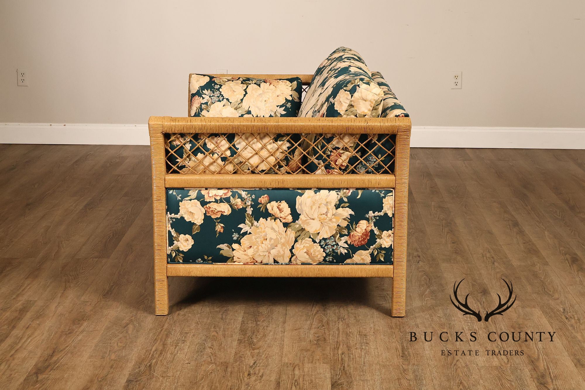 Lexington Henry Link Furniture Upholstered Wicker Loveseat