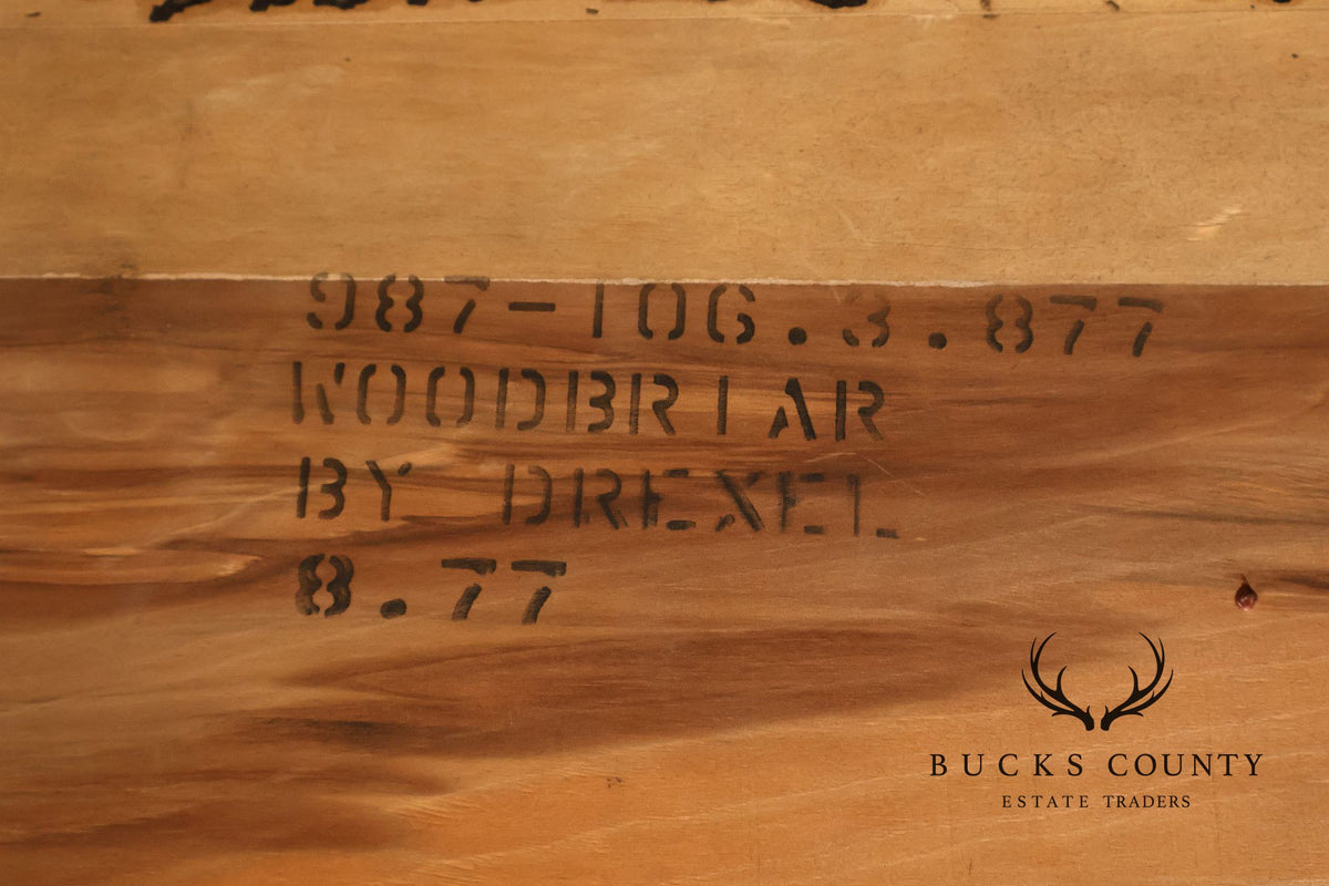 Drexel 'Woodbriar' Campaign Style Coffee Table