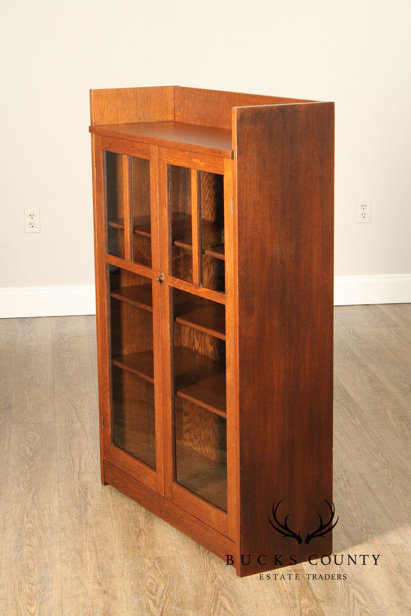 Limbert Antique Mission Oak Two Door Bookcase