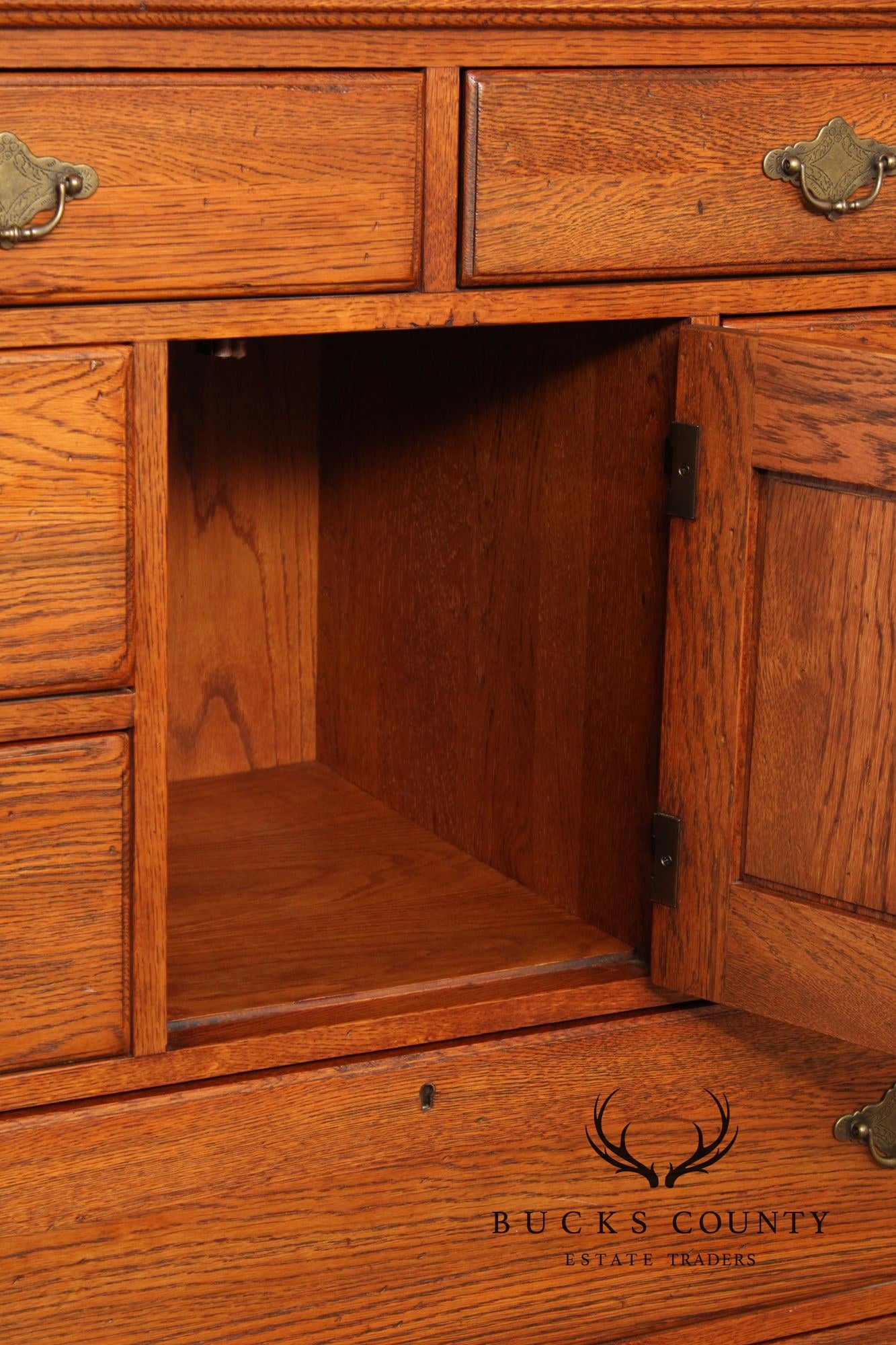 Lineage Chippendale Style Oak Door Chest