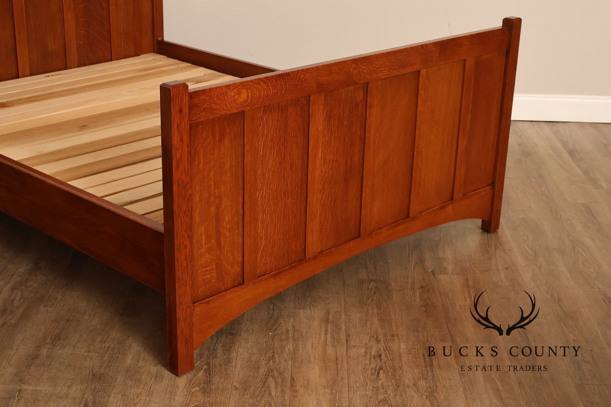 Custom Quality Mission Style Full-Size Oak Bed