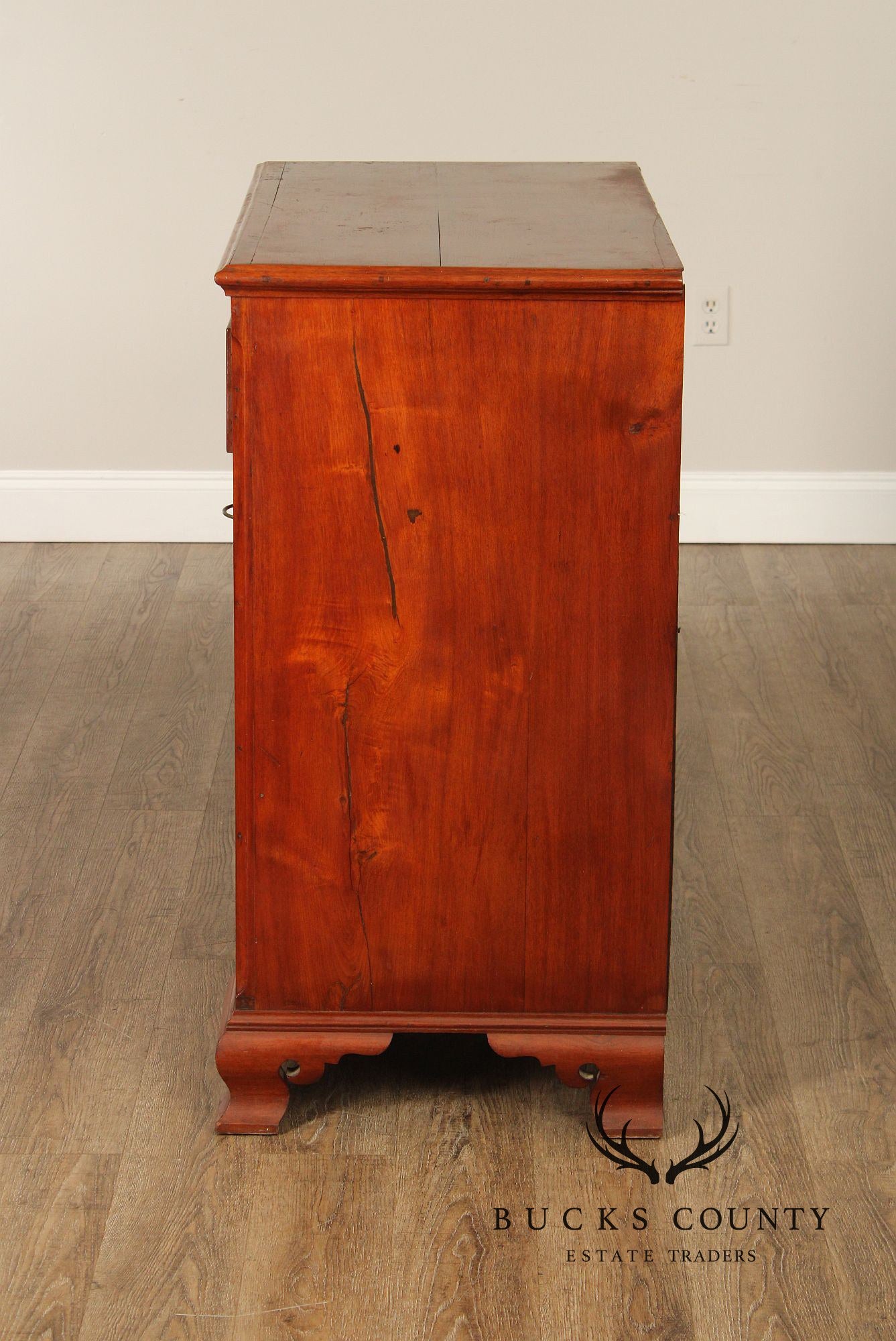 Antique American Walnut Chippendale Style Chest of Drawers