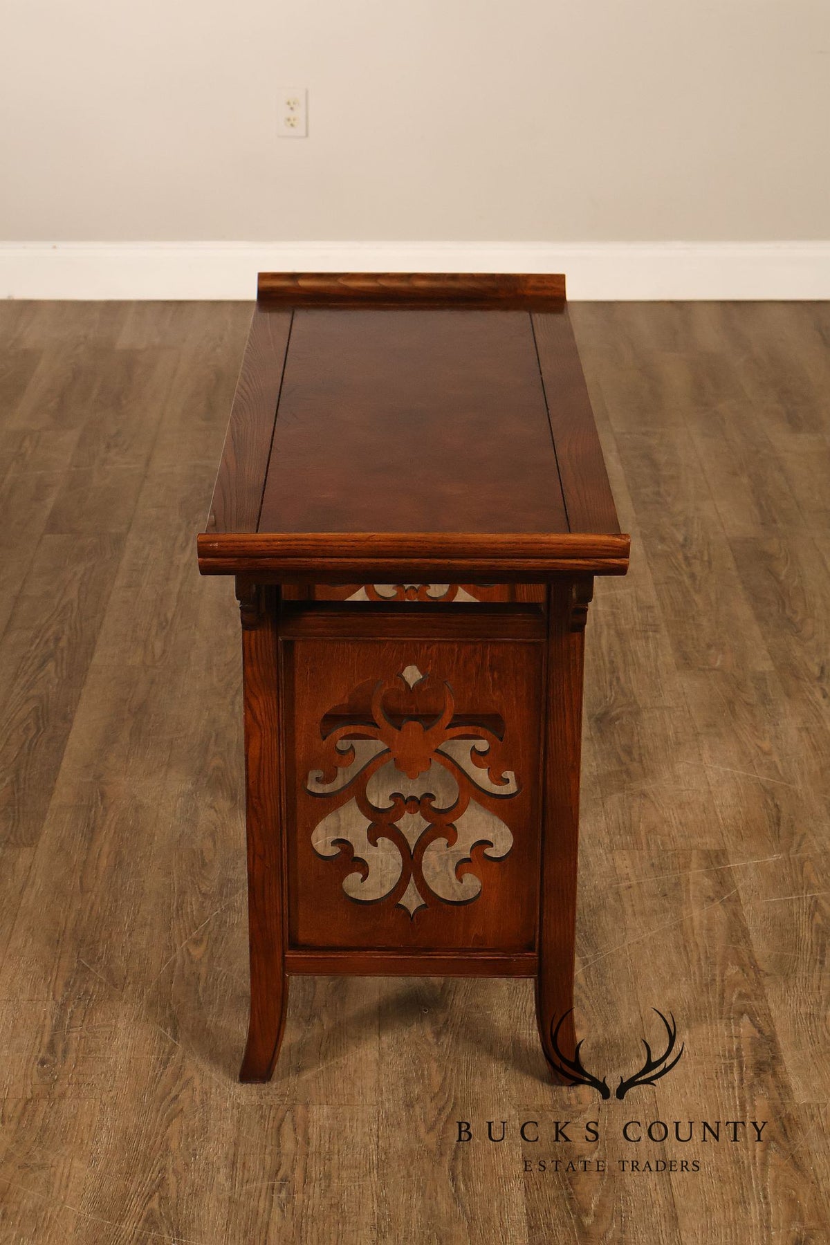 Baker Asian Style Oak Altar Console Table