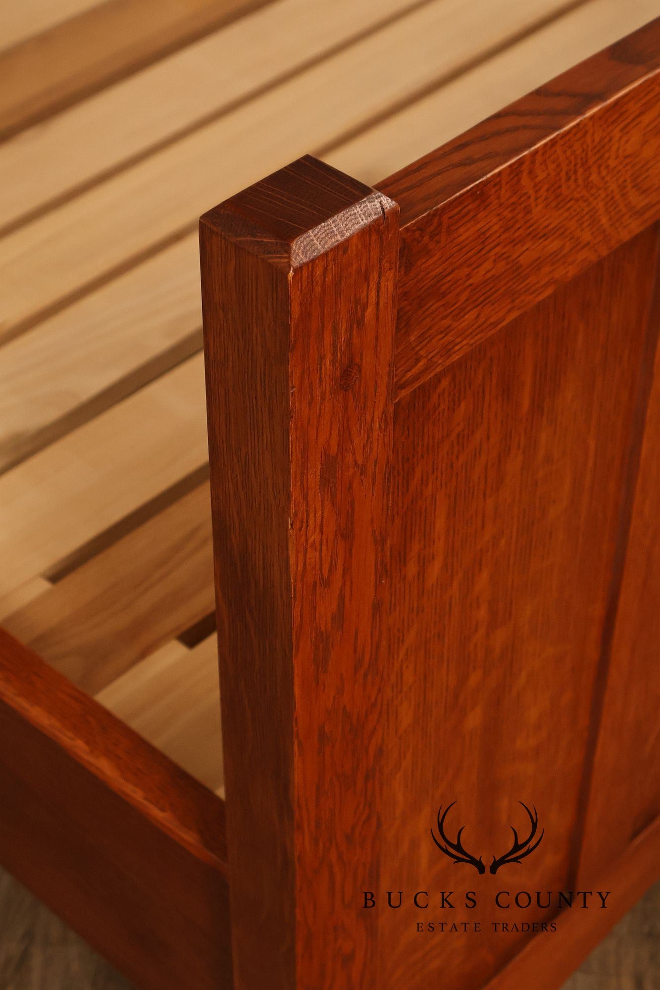 Custom Quality Mission Style Full-Size Oak Bed