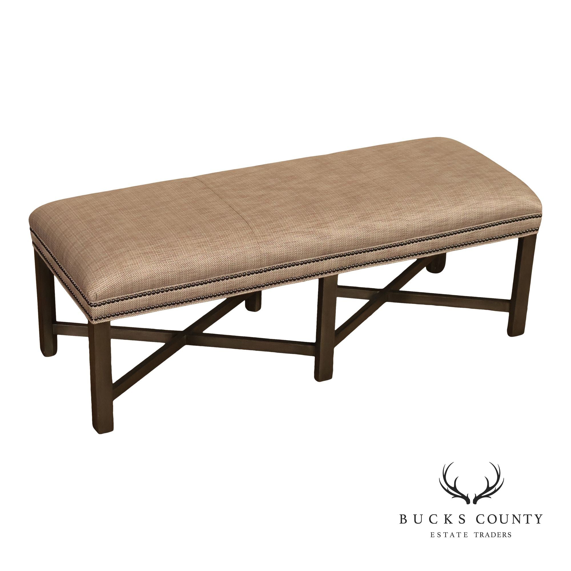 Ethan Allen Lyle Contemporary Upholstered Bench