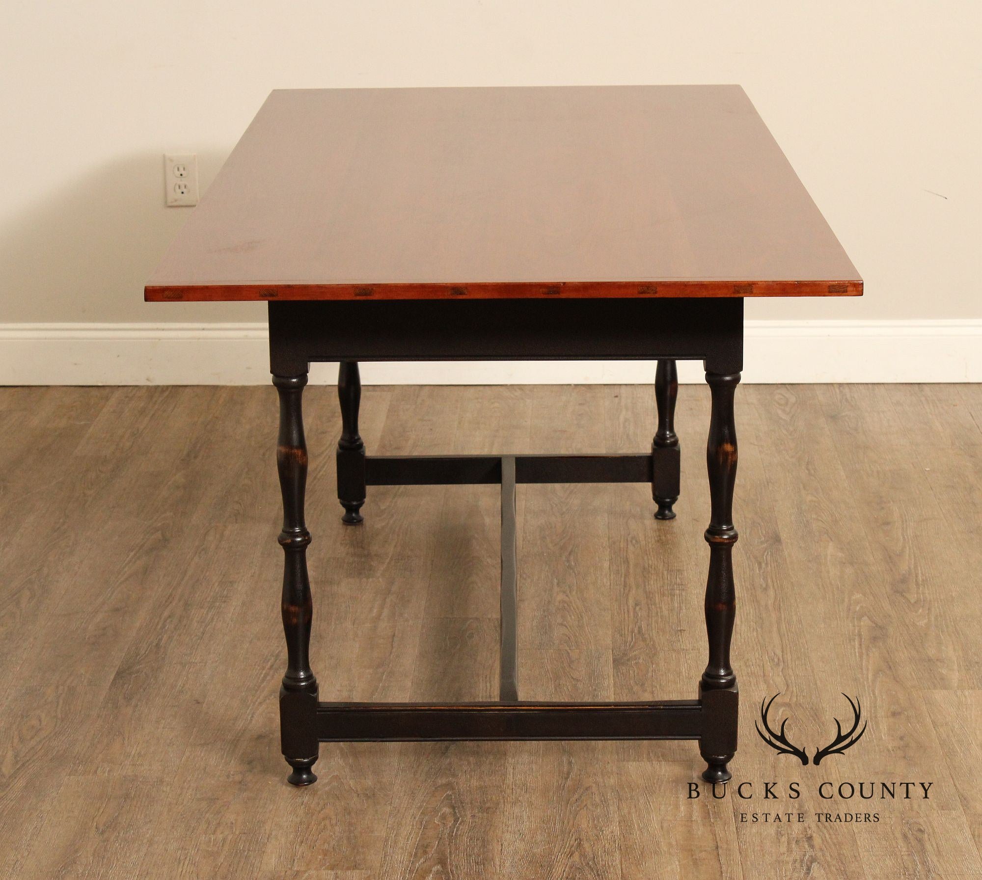 D.R. Dimes Farmhouse Style Cherry Top Dining Table