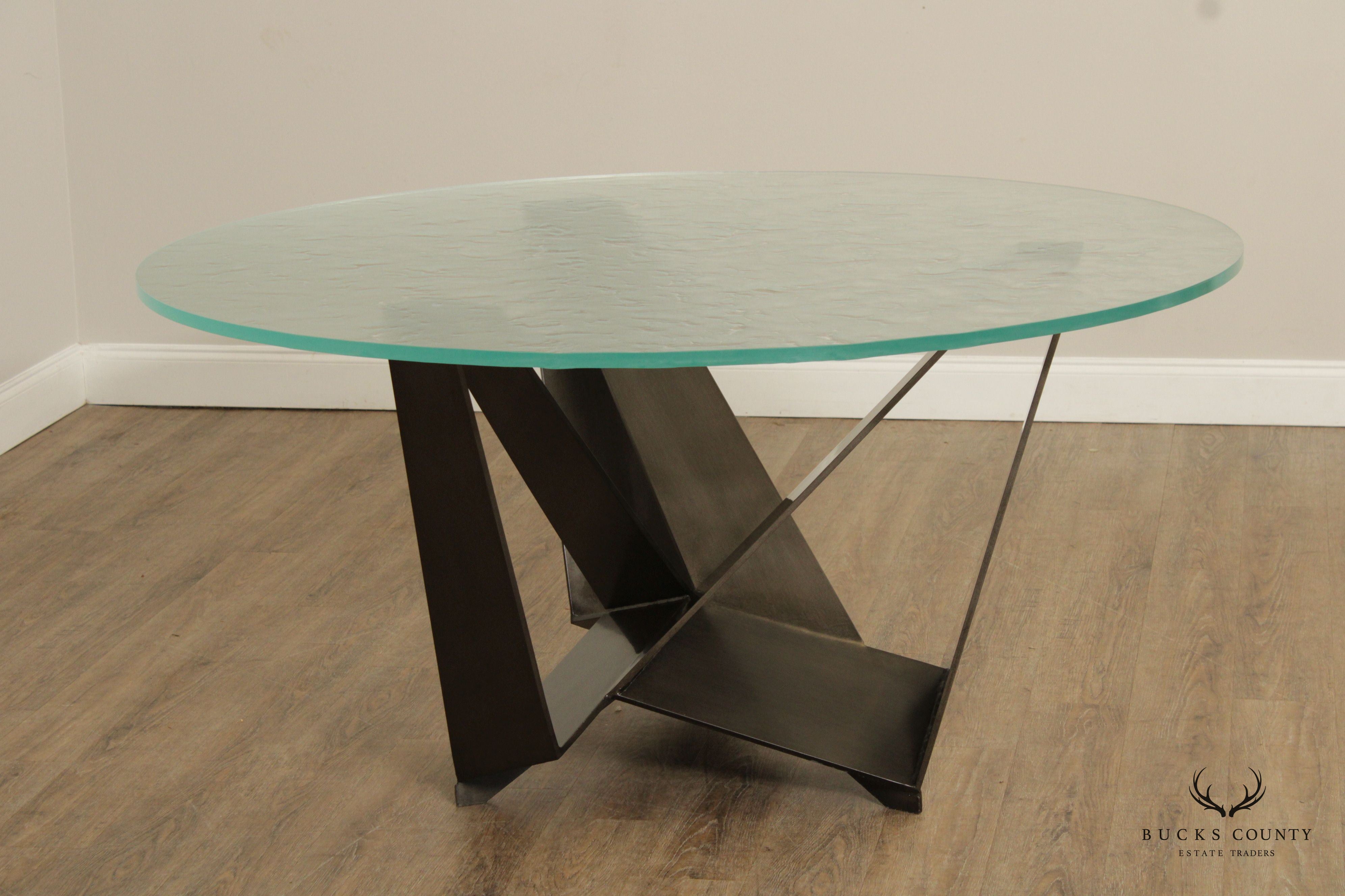 Cattelan Italia 'Skorpio' Round Glass Top Dining Table