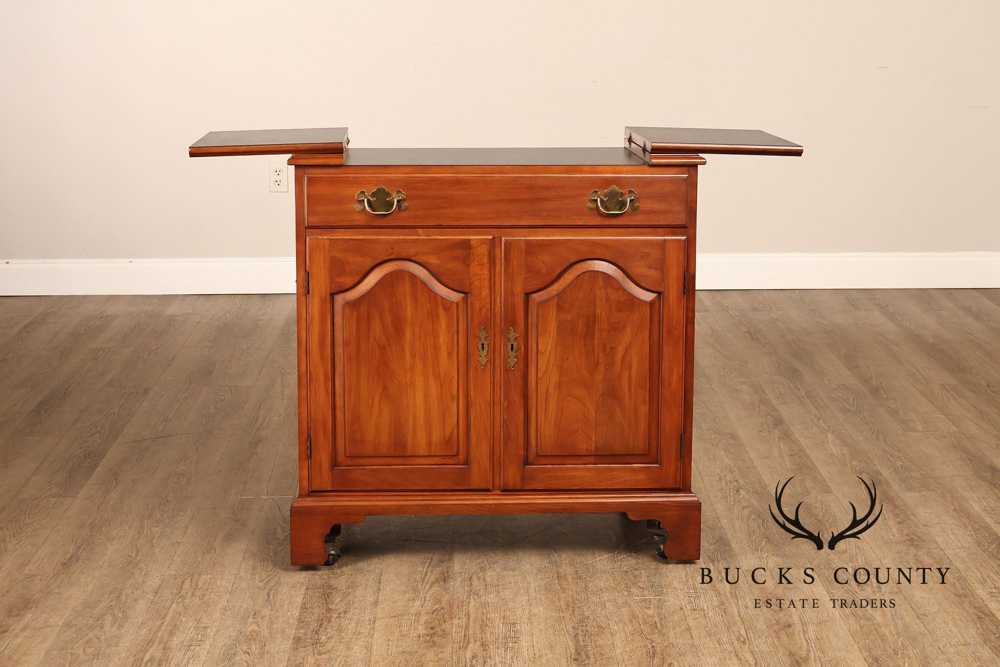 Henkel Harris Georgian Style Cherry Flip Top Server Cabinet