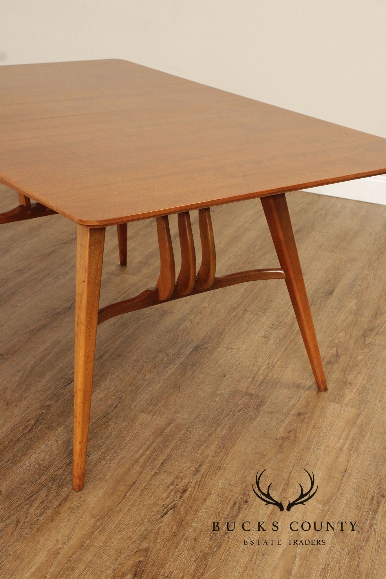 Blowing Rock Mid Century Modern Expandable Walnut Dining Table