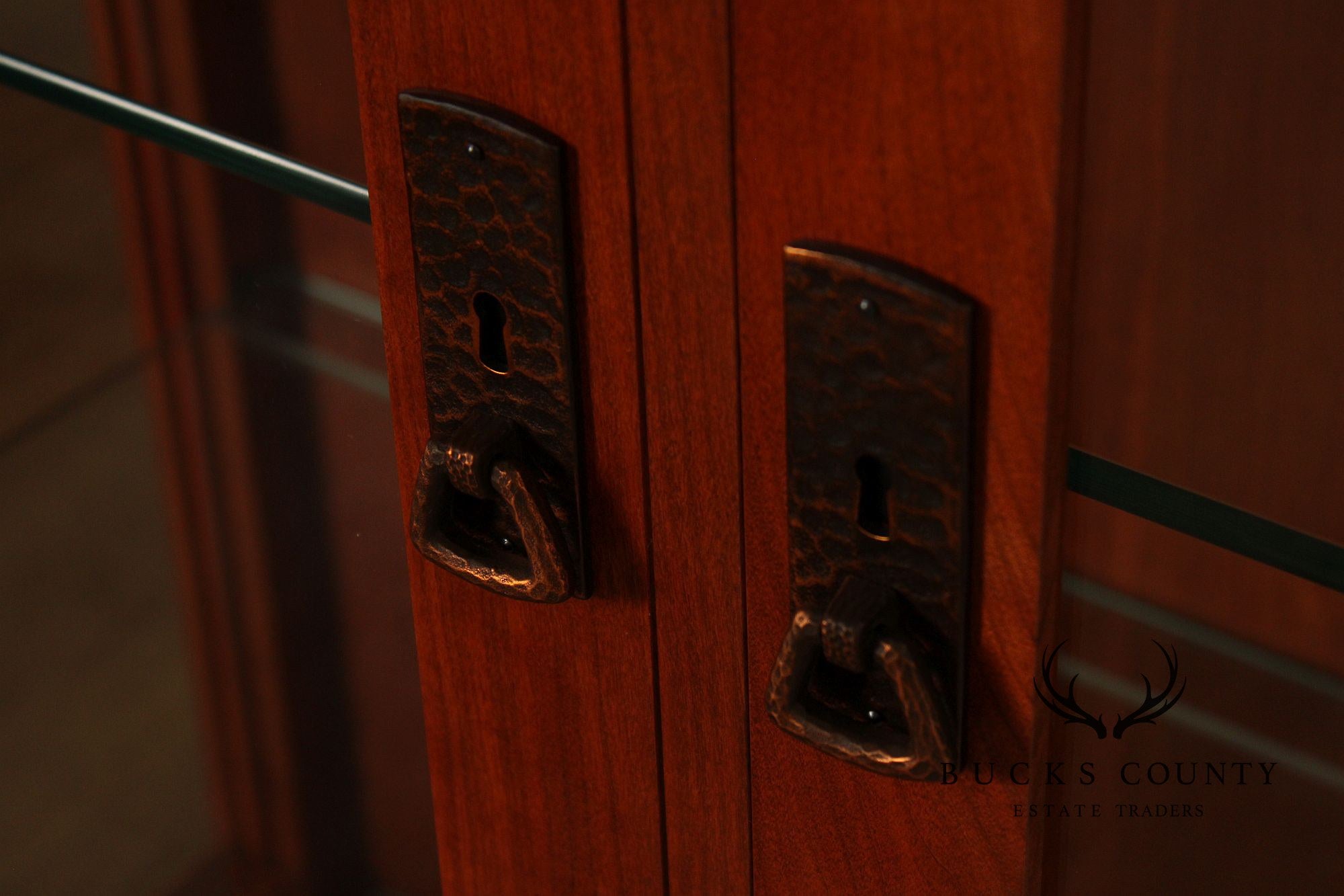 Stickley Mission Collection Cherry Two Door Display Cabinet