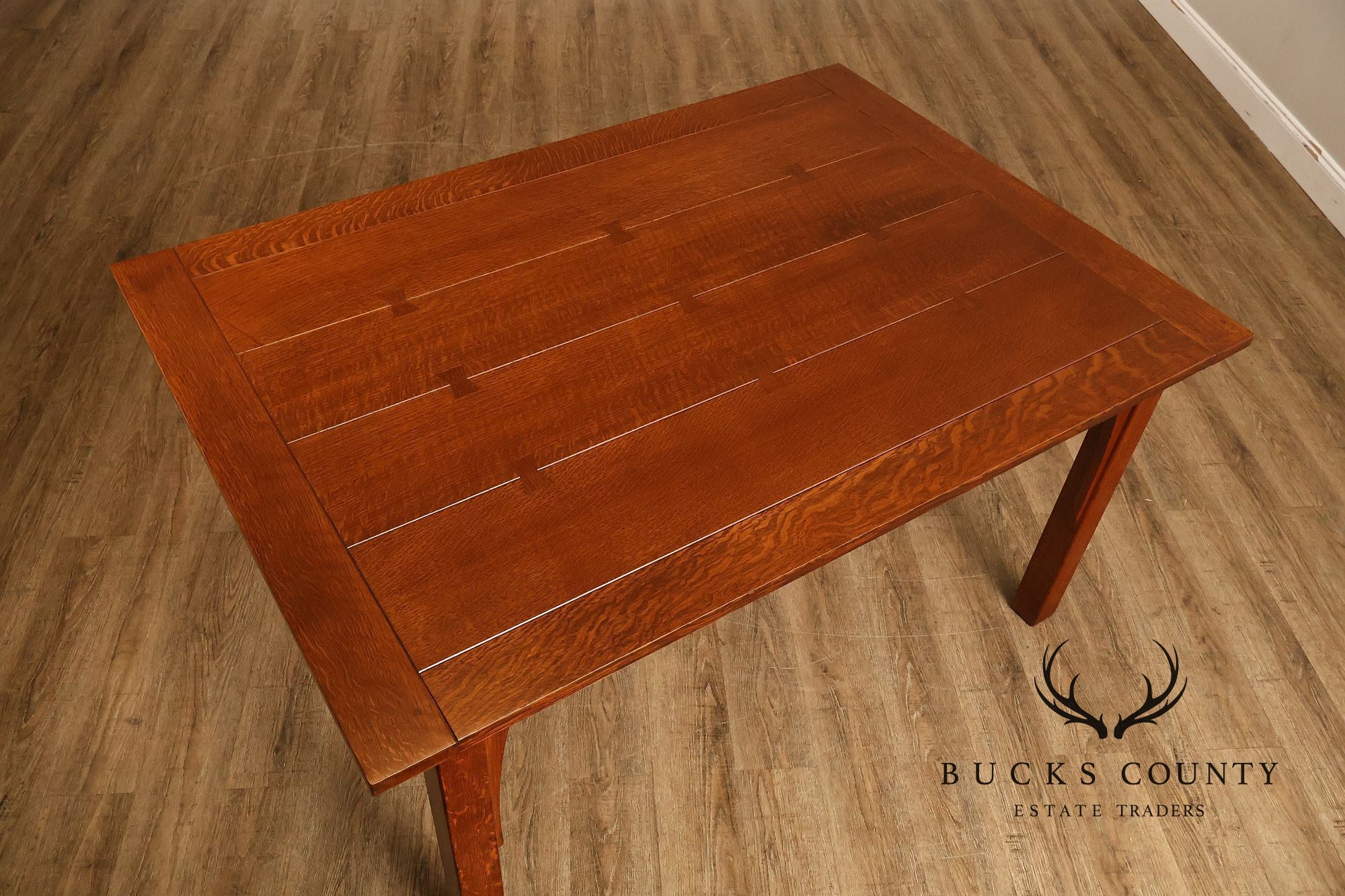 Stickley Mission Collection Oak Butterfly Top Dining Table