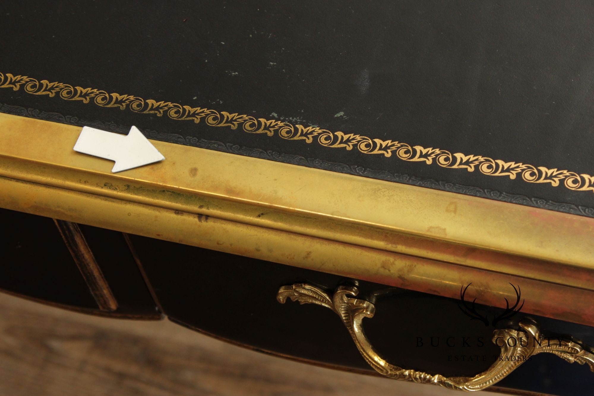 Baker Furniture Napoleon II Style Leather Top Writing Desk