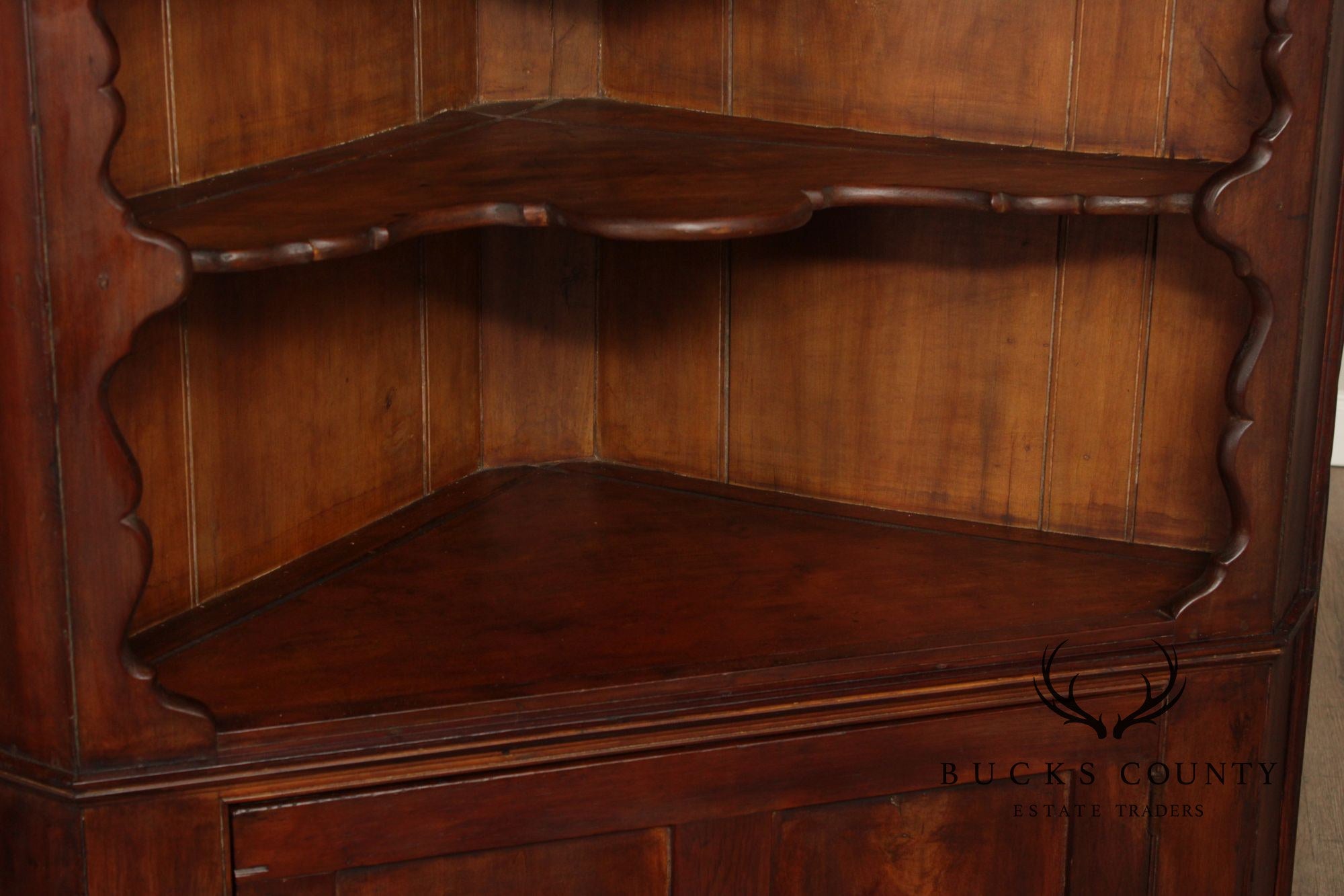 Antique 19th Century American Poplar Corned Cabinet