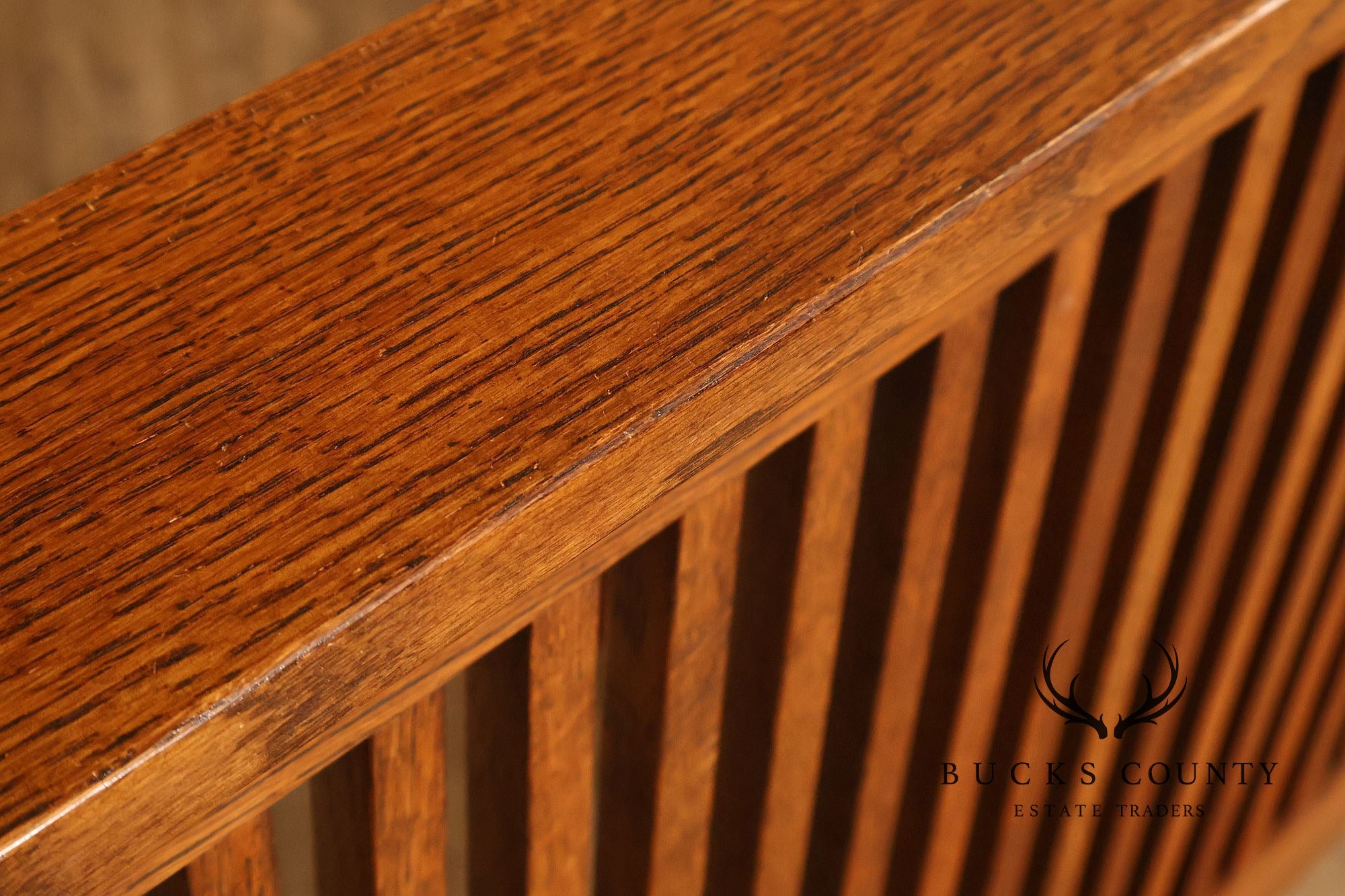 Stickley Mission Collection Oak Spindle Queen Bed