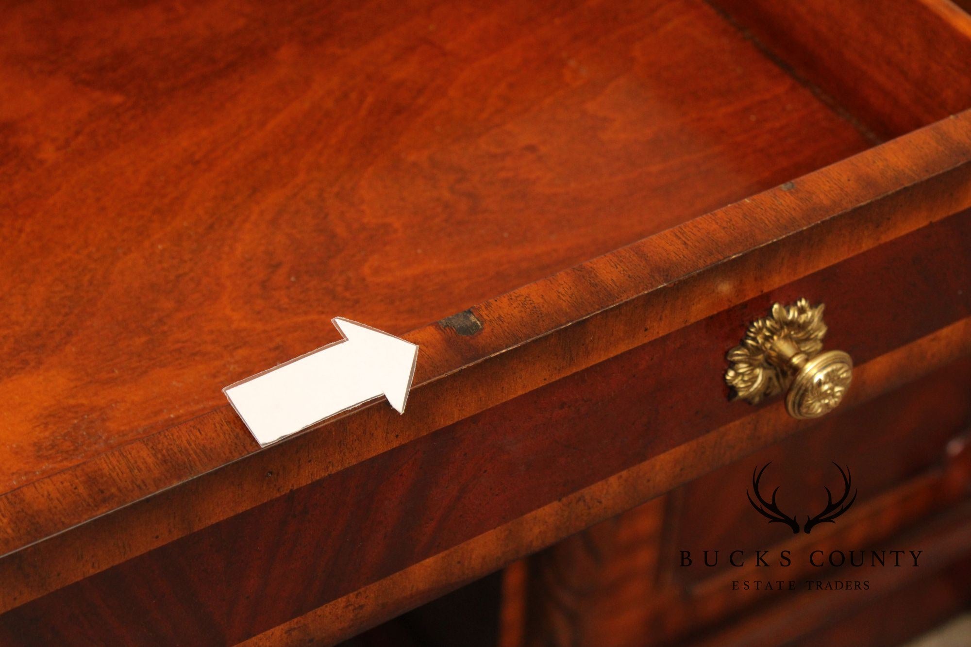 Maitland Smith Carved Mahogany Leather Top Executive Partner's Desk