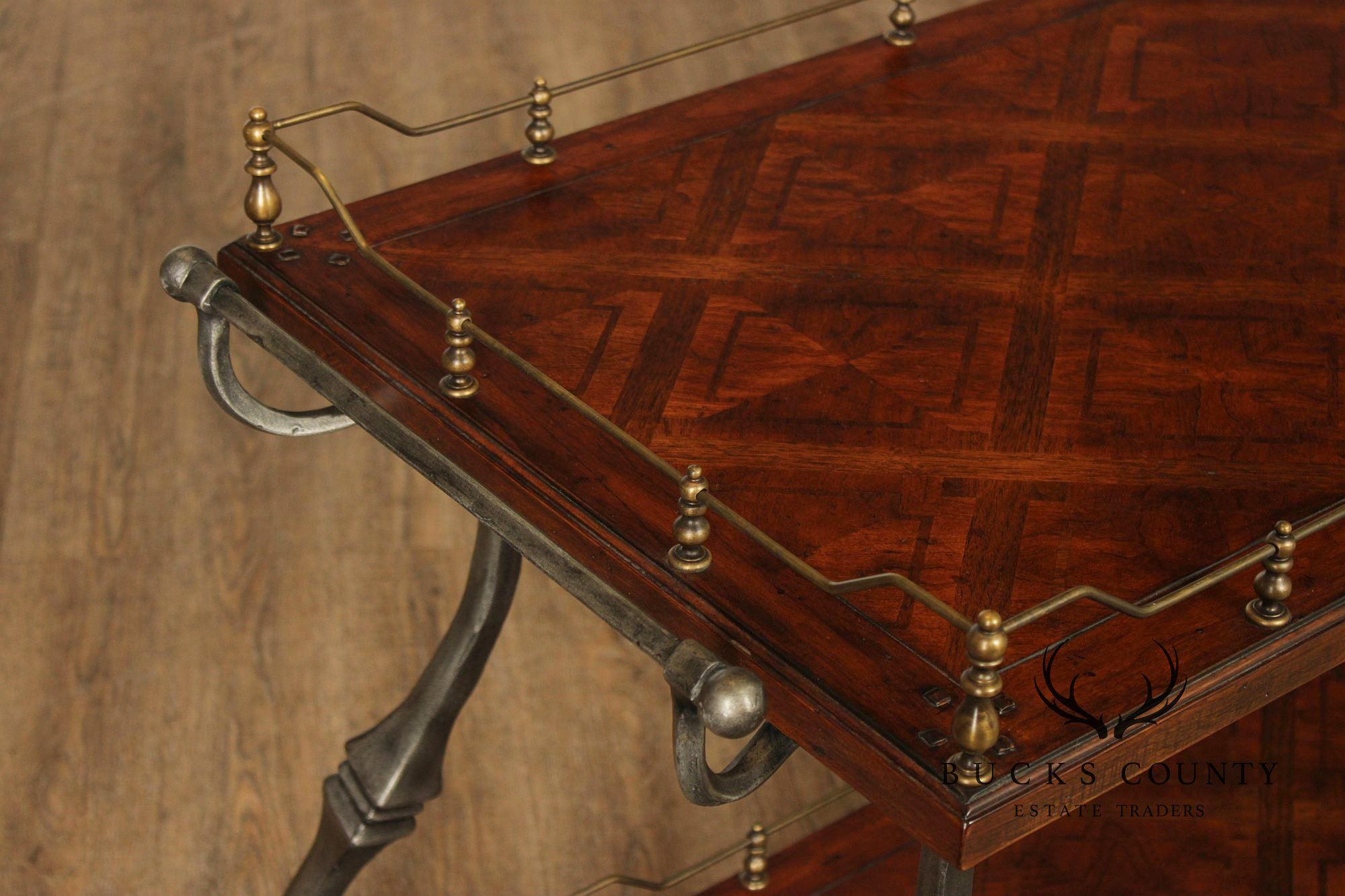 Artistica Italian Style Two-Tier Rolling Bar Cart