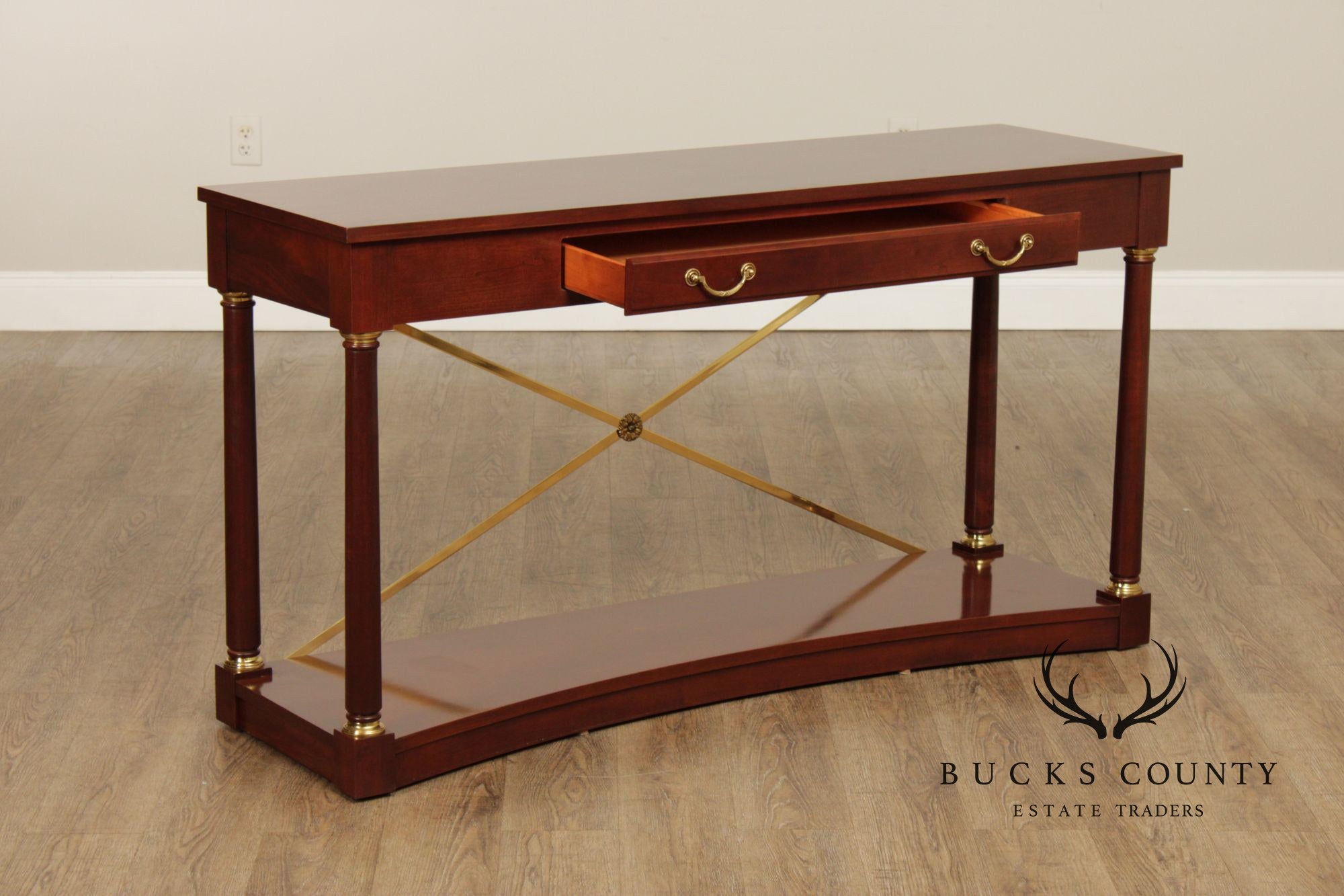 Ethan Allen 'Medallion' Cherry One-Drawer Console Table