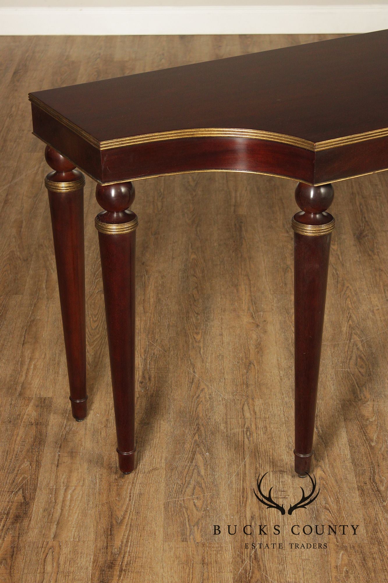 Barbara Barry For Baker Mahogany Long Console Table