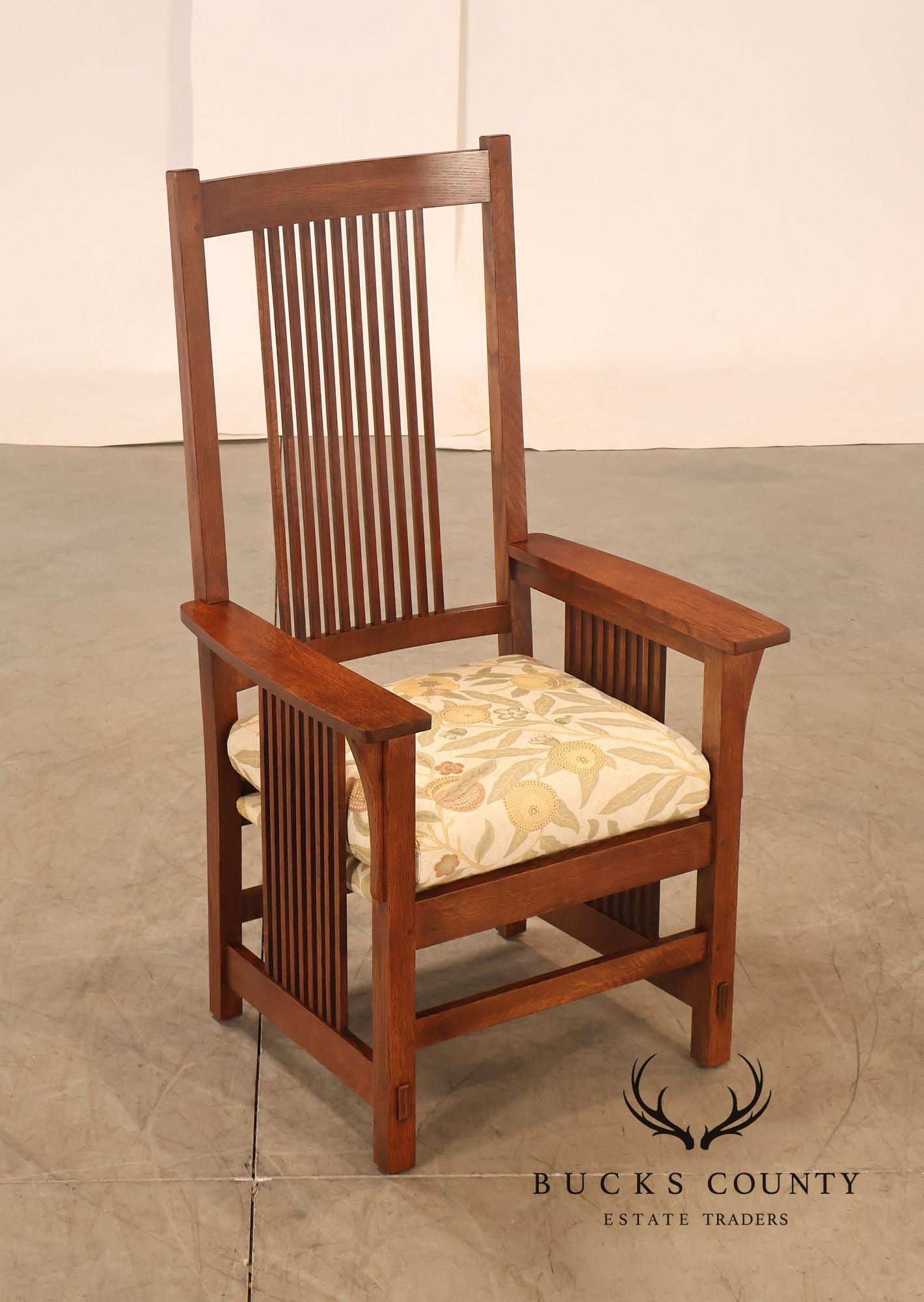 Stickley Mission Collection Oak Spindle Armchair