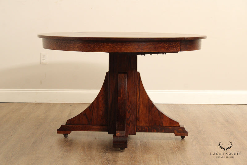 Stickley Brothers  Antique Mission Oak 48 inch Round Dining Table