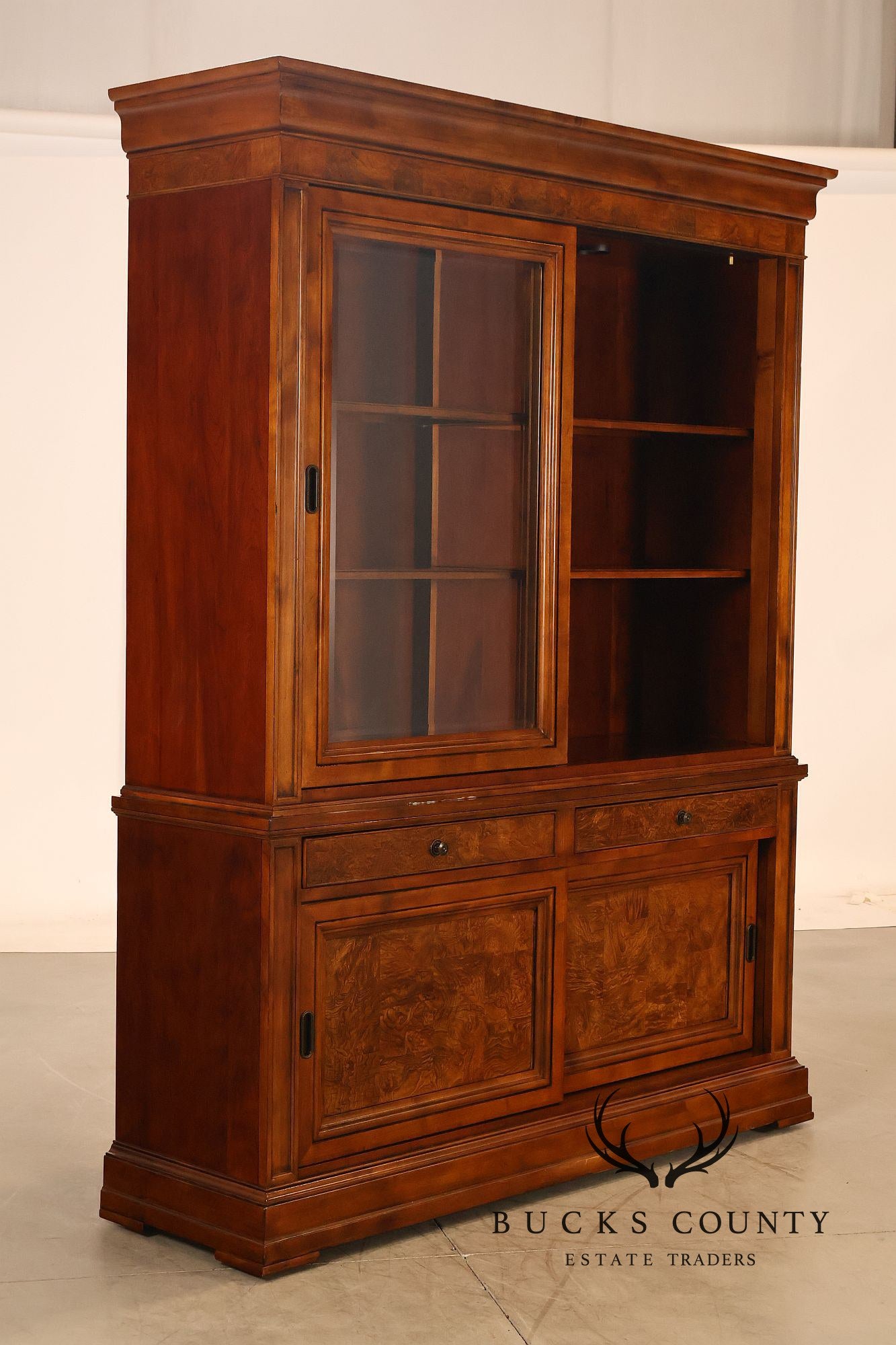 Ethan Allen Townhouse Collection Burlwood China Cabinet