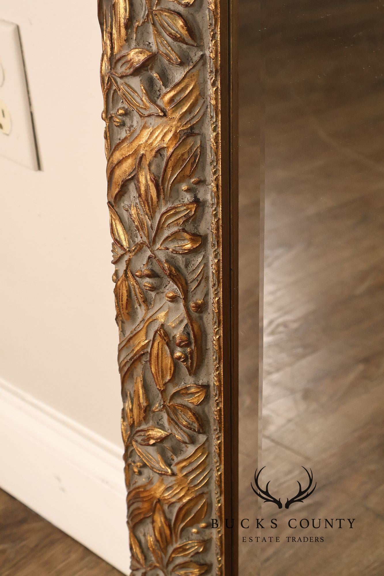 LaBarge Italian Giltwood Carved Wall Mirror